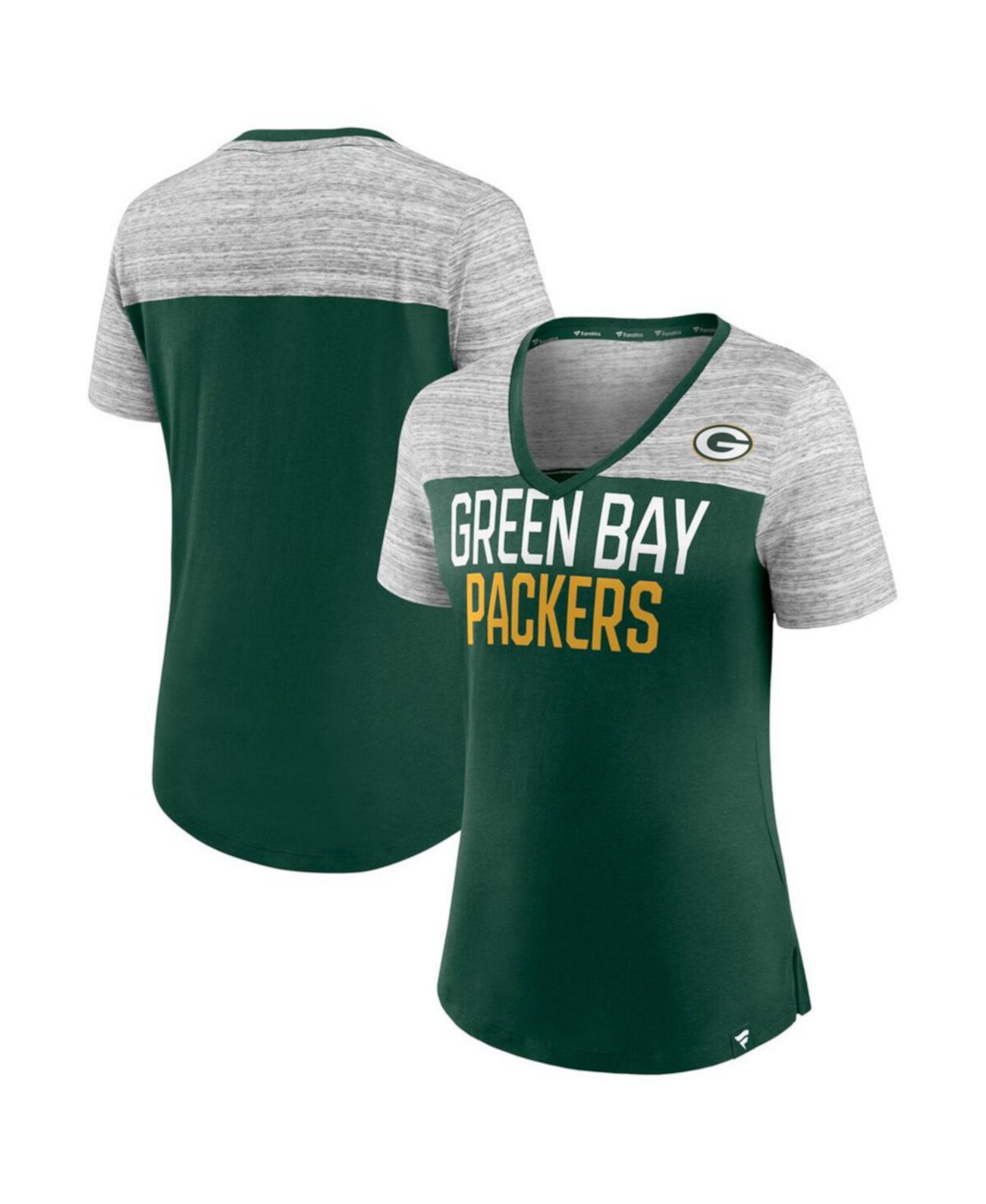 Женская футболка с V-образным вырезом и коротким рукавом Green Bay Packers Fanatics