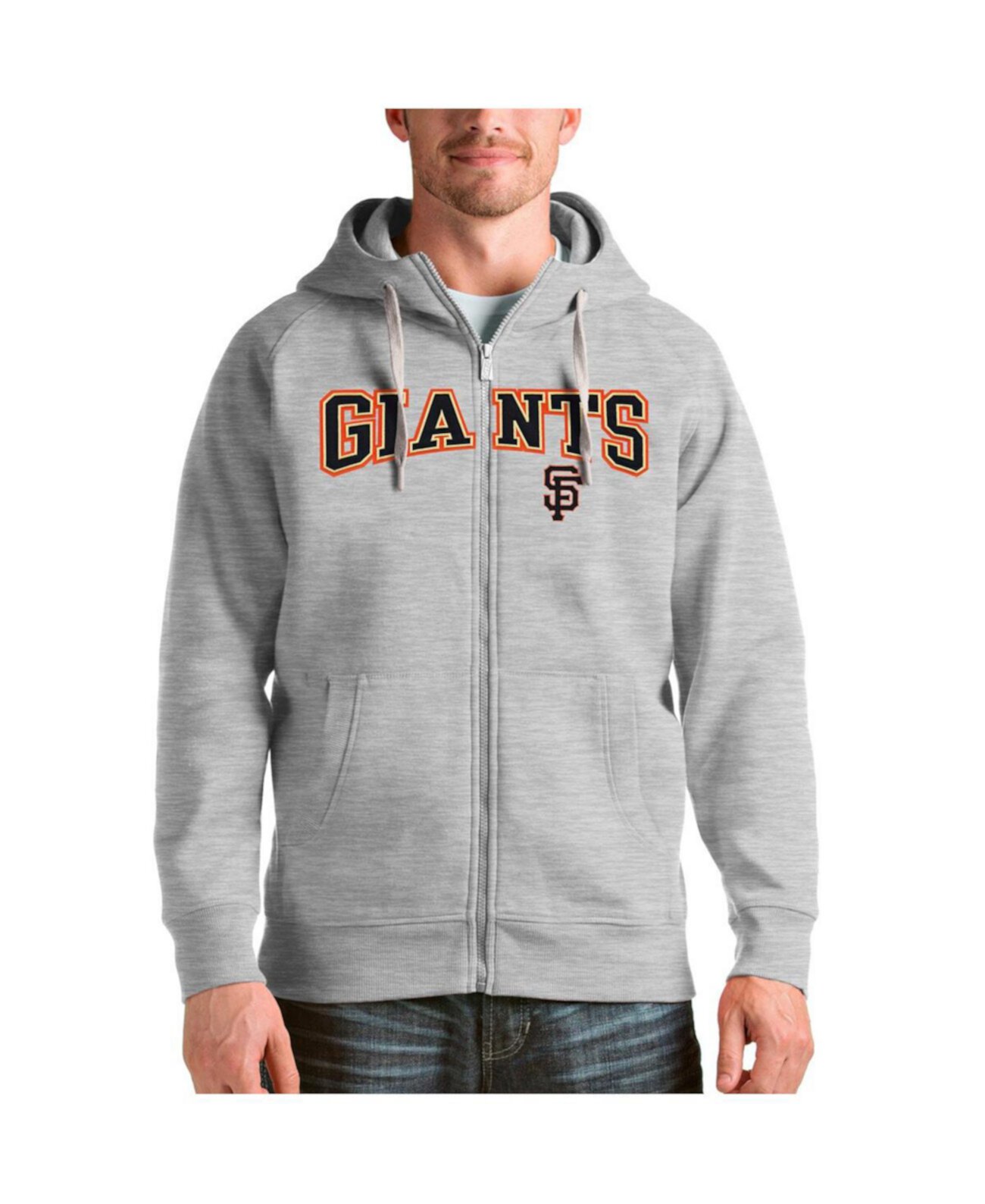 Мужское Худи Antigua San Francisco Giants Team Logo Victory Full-Zip Antigua