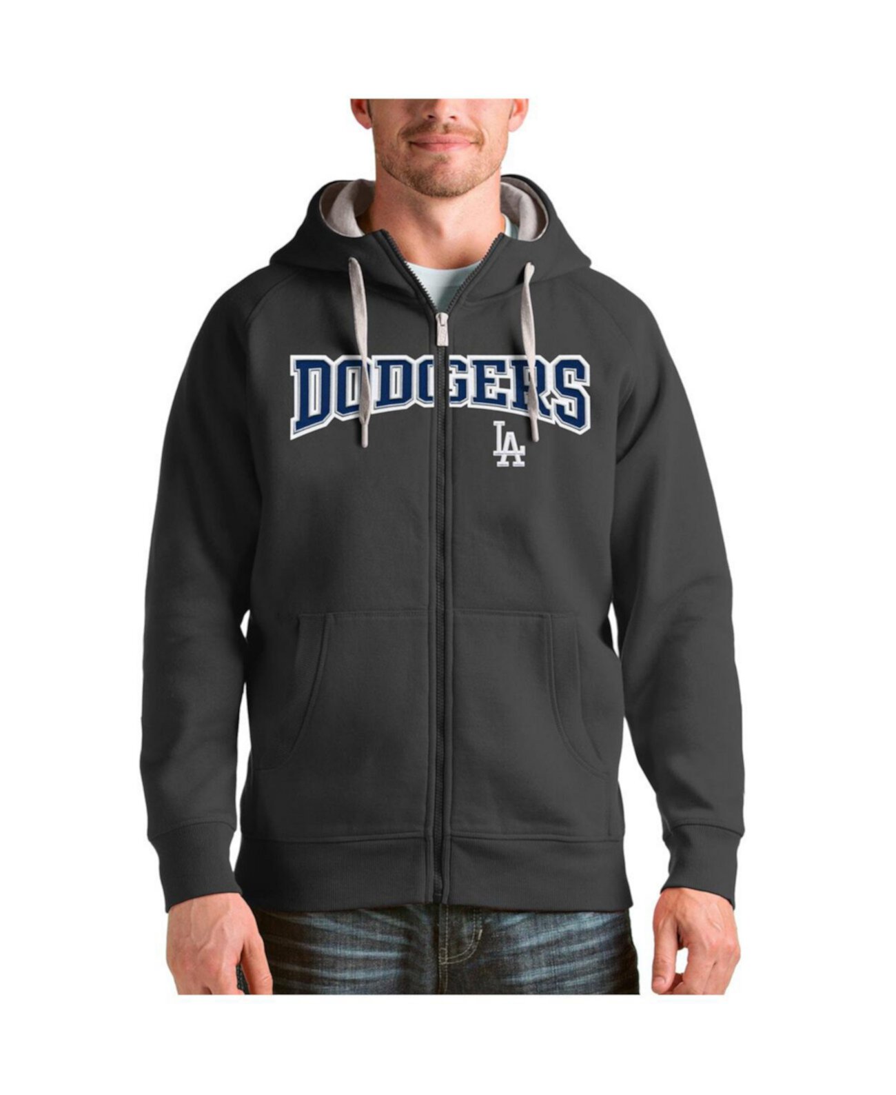 Мужское Худи Antigua Victory Full-Zip Los Angeles Dodgers Antigua