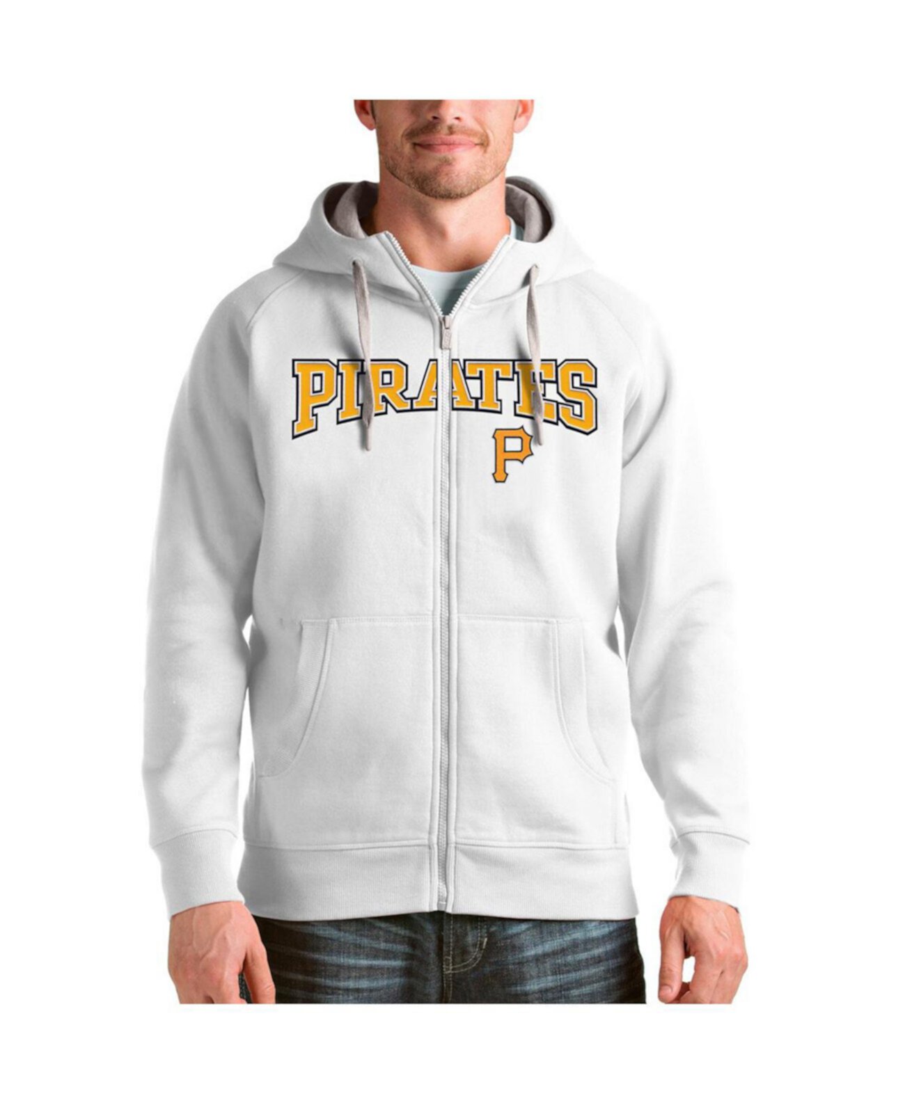 Мужское Худи Antigua Victory Full-Zip Pittsburgh Pirates Antigua