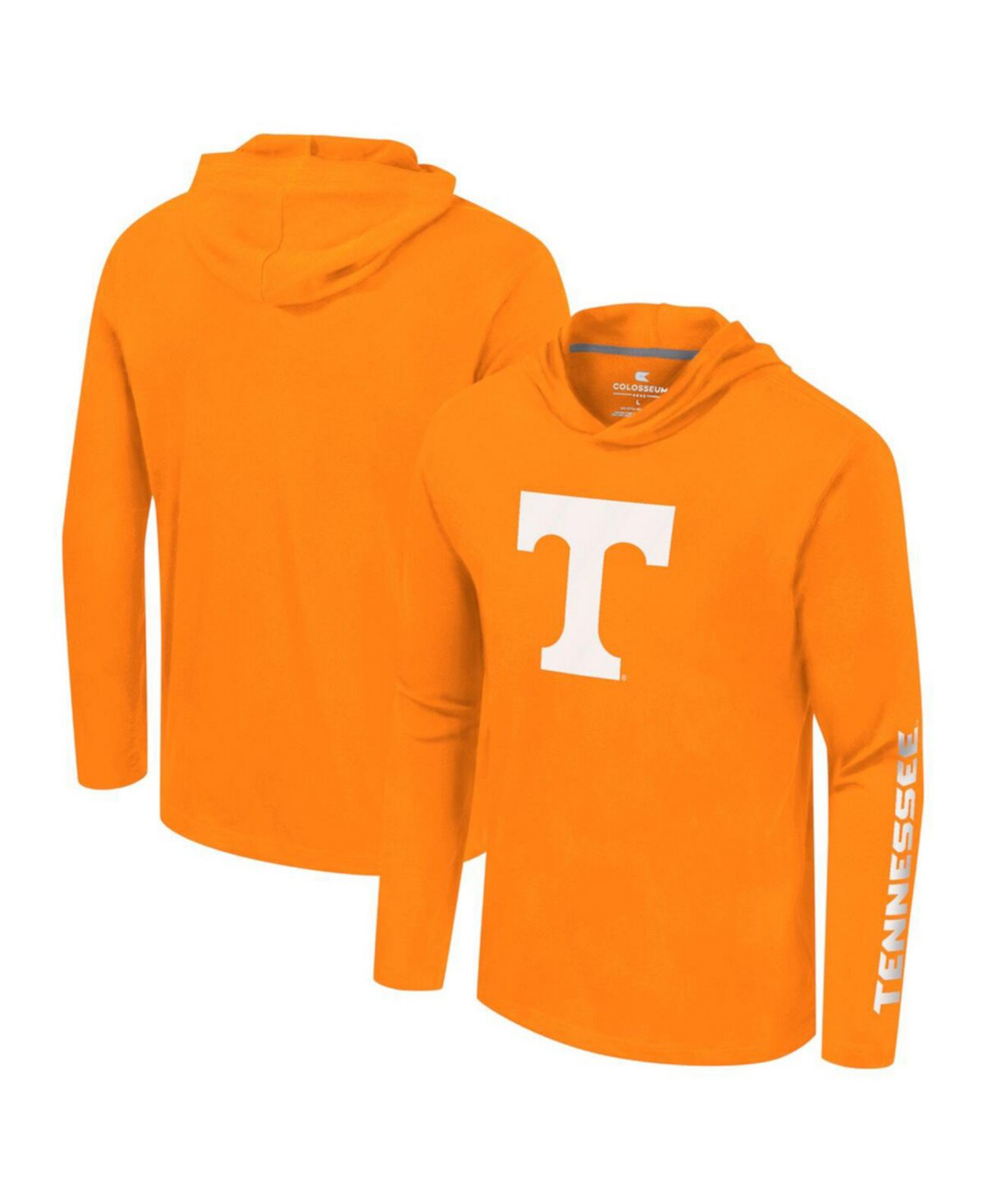 Мужская Джерси Colosseum Tennessee Volunteers Logo Lockup Active Blend Long Sleeve T-Shirt Hoodie Colosseum