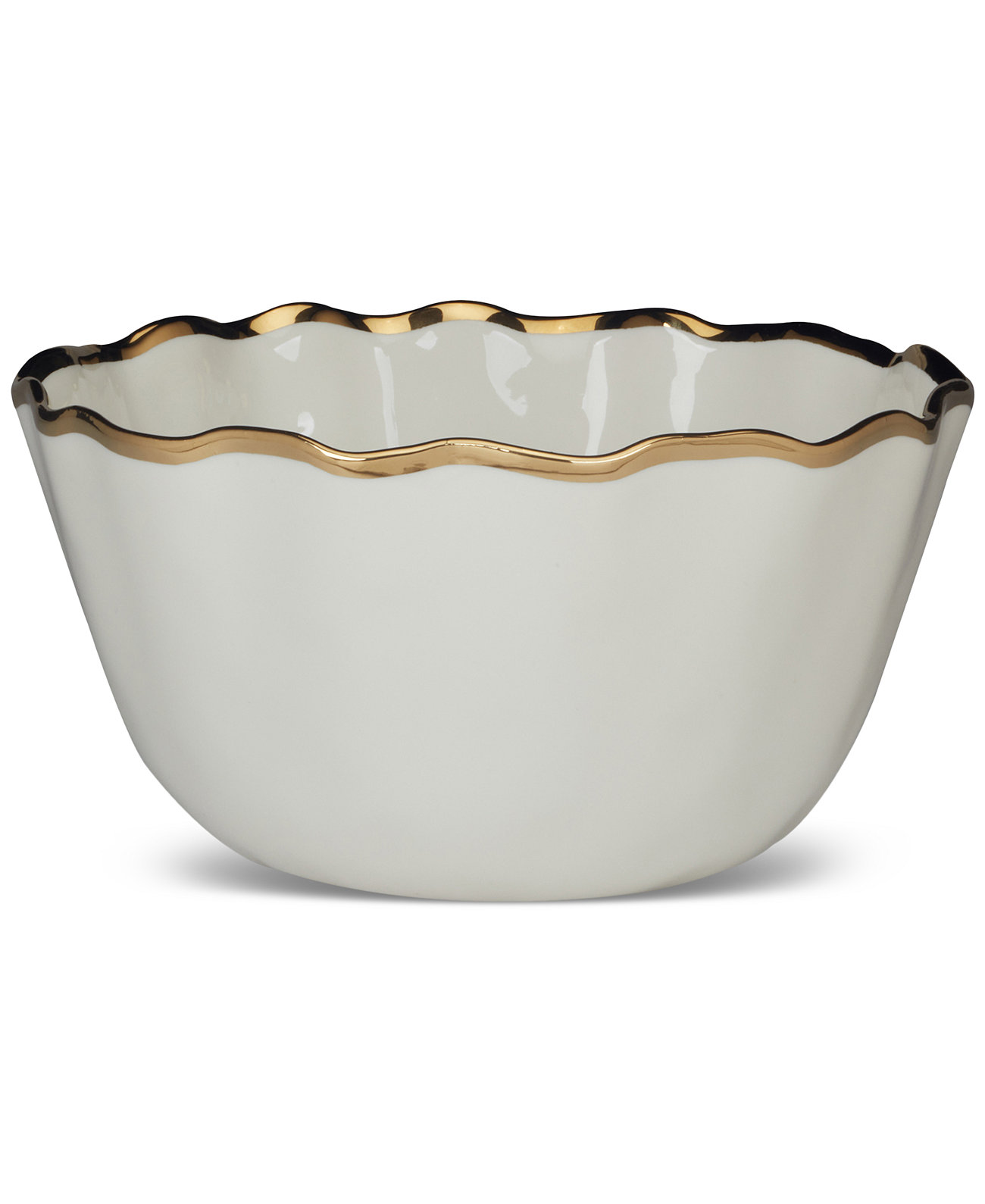 Regency Deep Metallic-Trim Porcelain Bowl Certified International