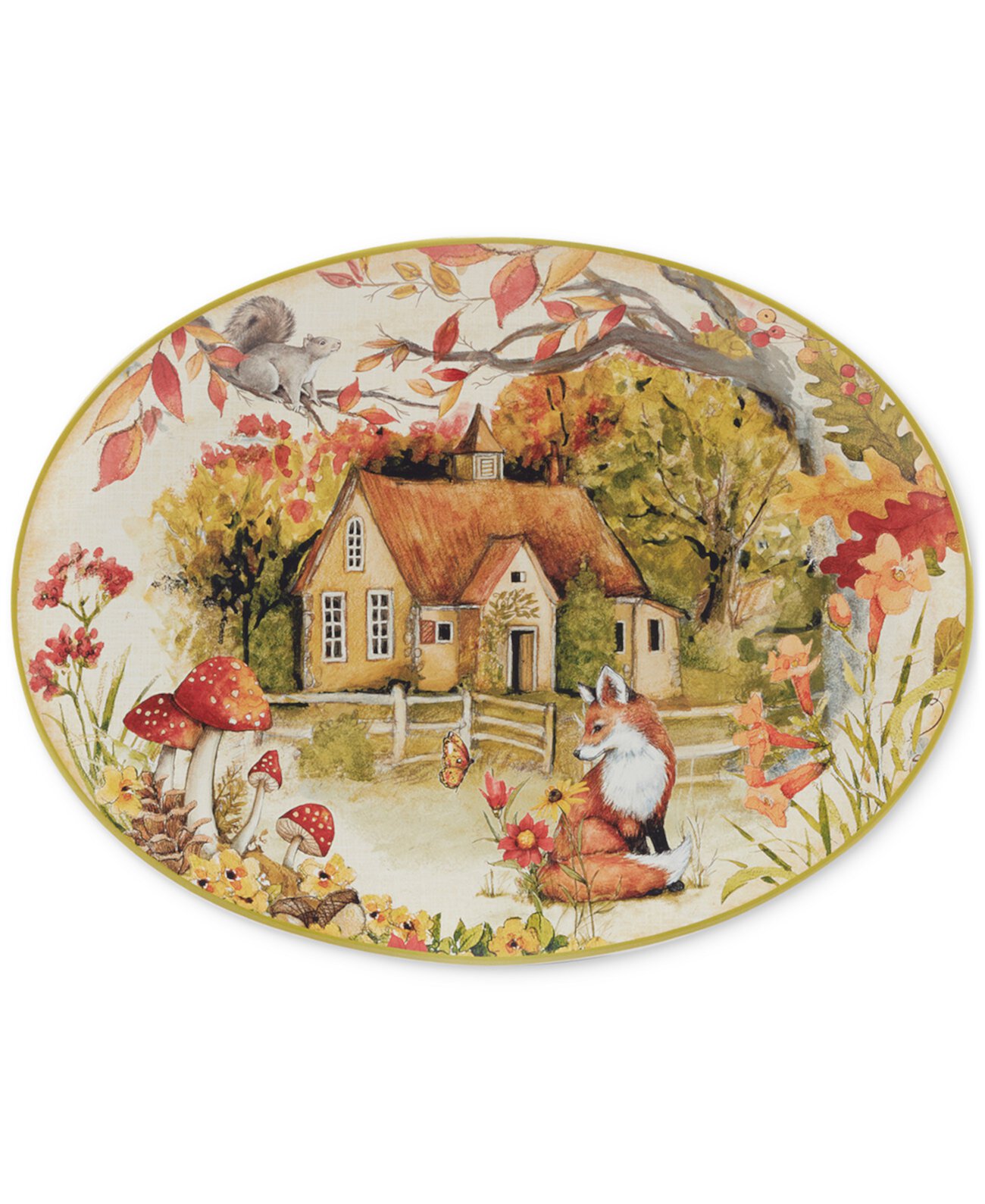 Woodland Critters Oval Platter Certified International