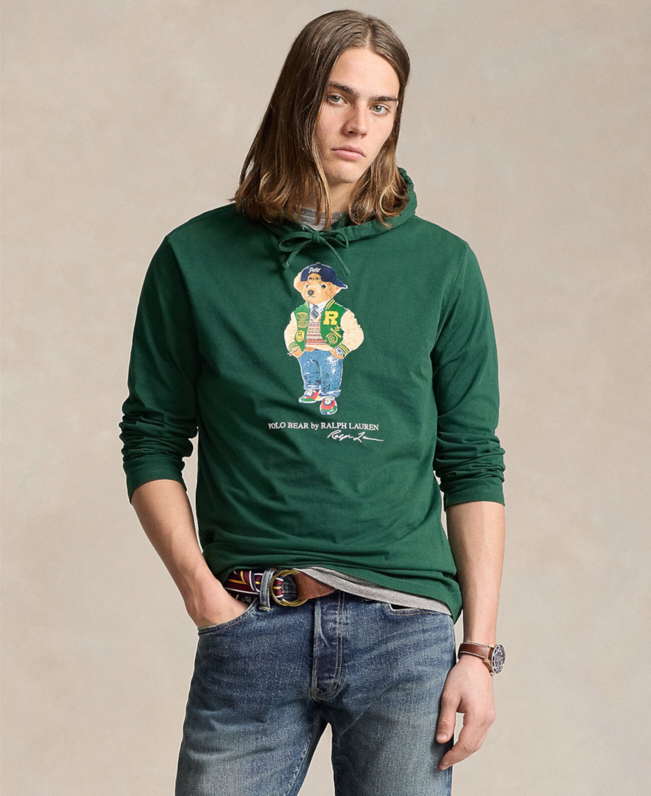 Мужская Футболка Polo Ralph Lauren Polo Bear с Капюшоном Polo Ralph Lauren