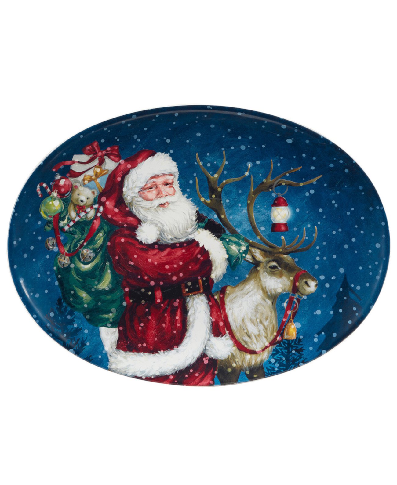 Santa's Secret Oval Serving Platter Certified International