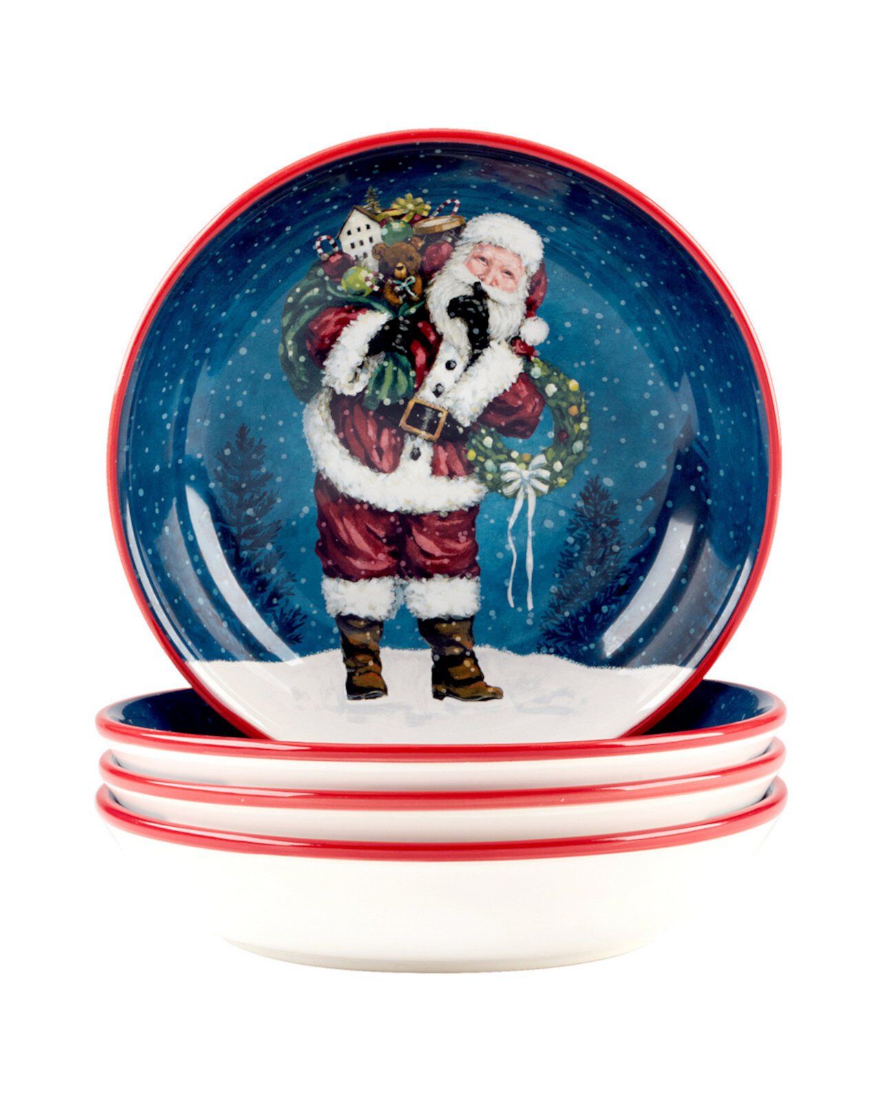 Santa's Secret Soup Bowls, Set of 4 Certified International