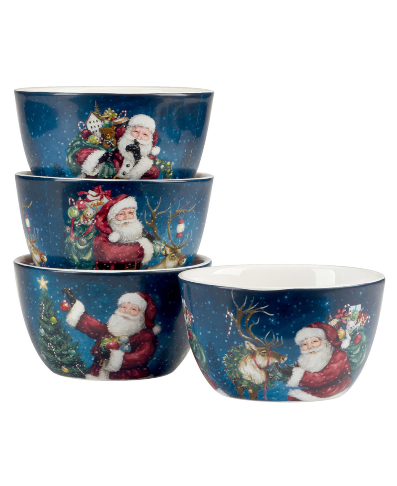 Santa's Secret Ice Cream Bowls, Set of 4 Certified International