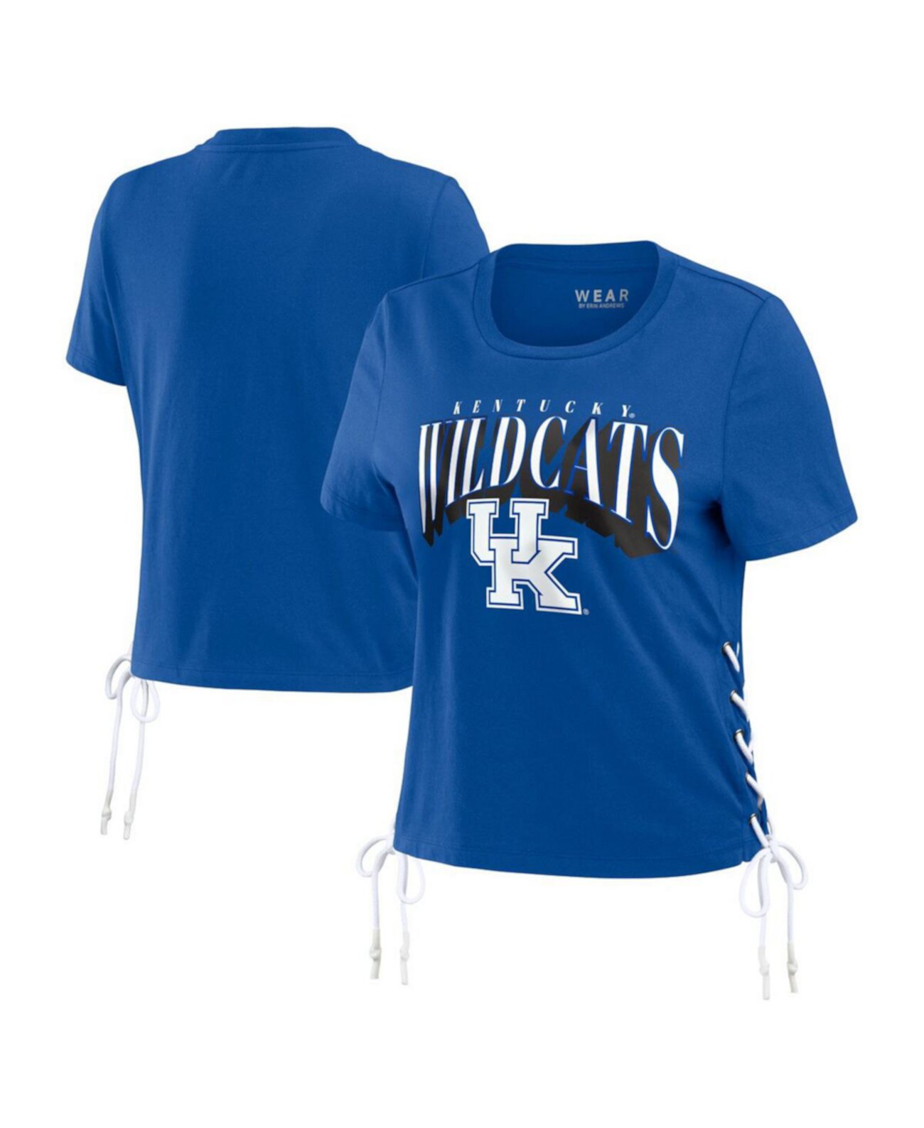 Футболка с коротким рукавом с боковой шнуровкой WEAR by Erin Andrews Royal Kentucky Wildcats WEAR by Erin Andrews