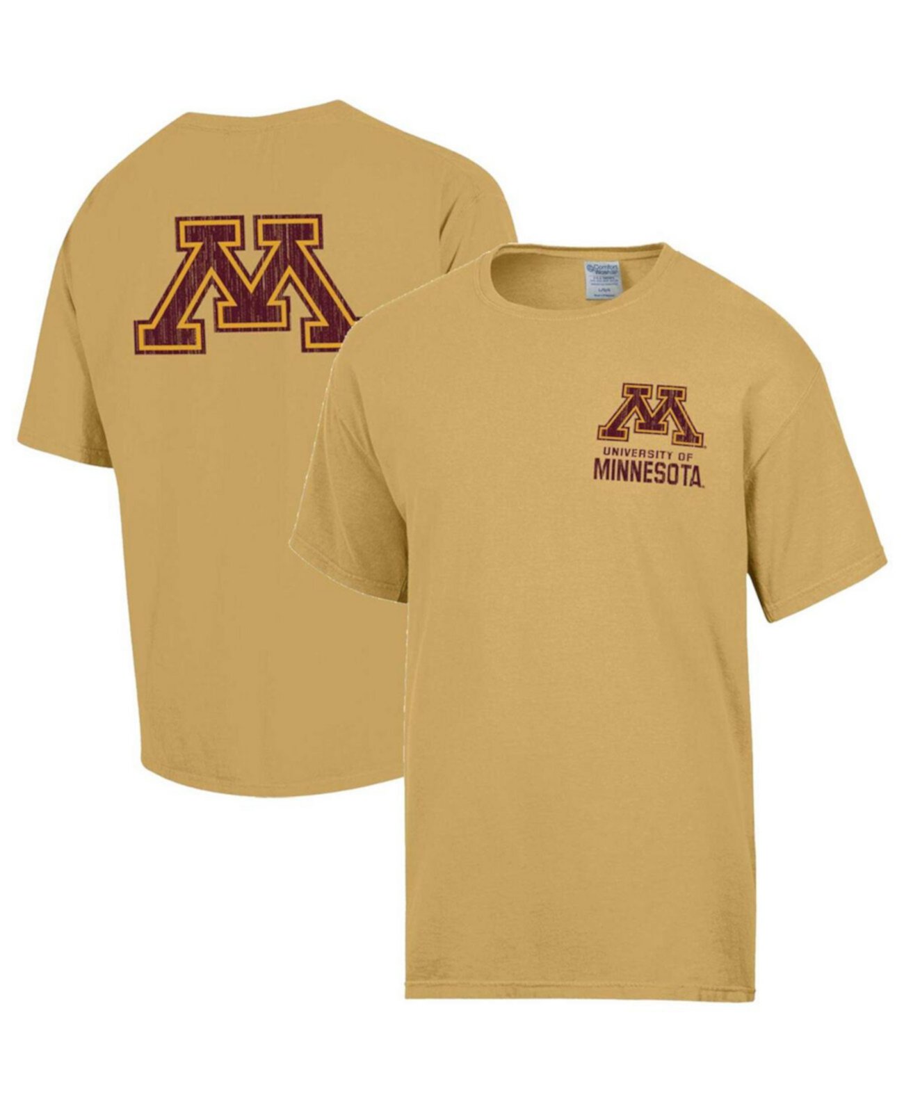 Мужская футболка с логотипом Minnesota Golden Gophers, 100% хлопок, Vintage-стиль Comfortwash