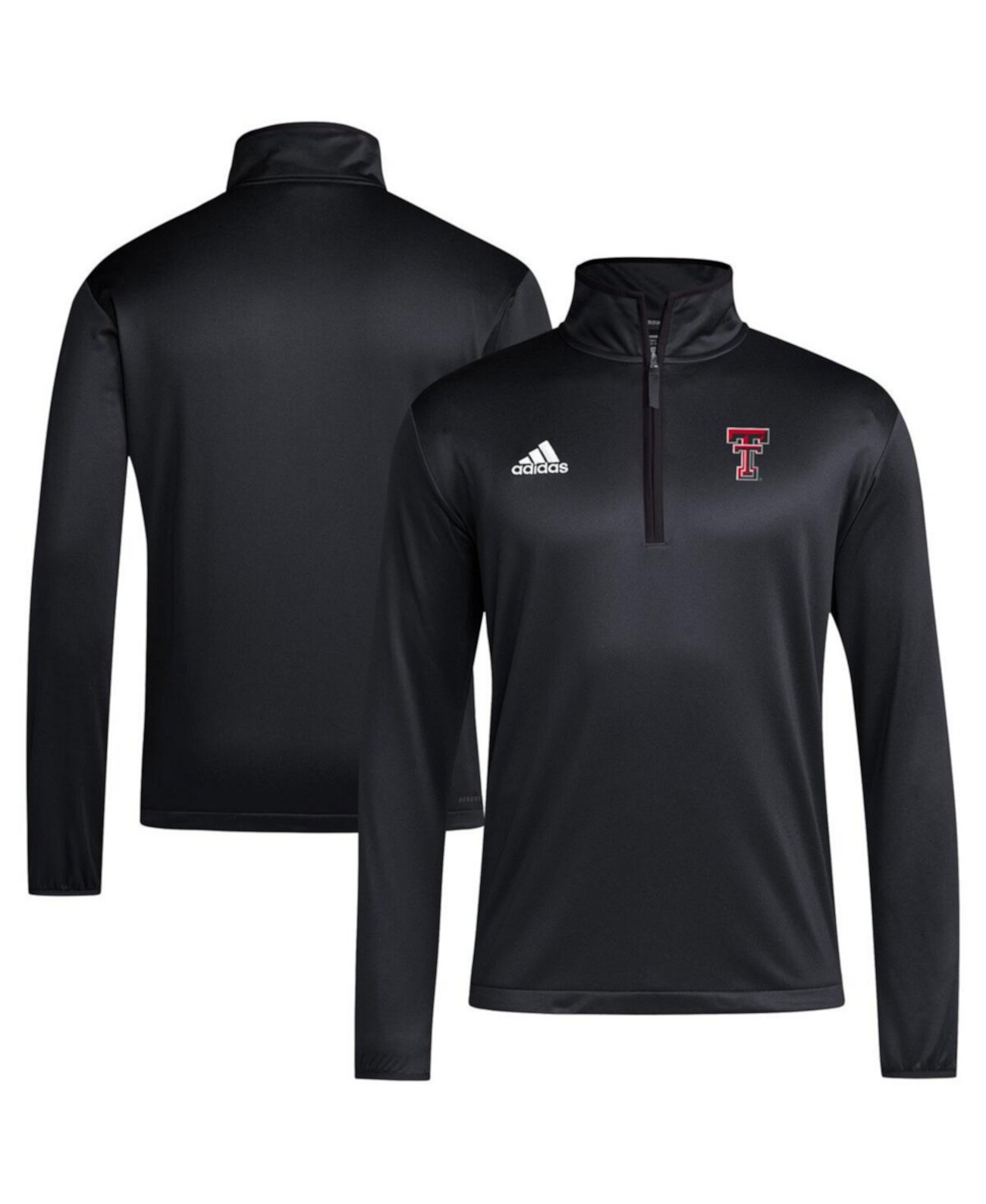 Чёрная куртка-пуловер Texas Tech Red Raiders 2024 с технологией AEROREADY Adidas