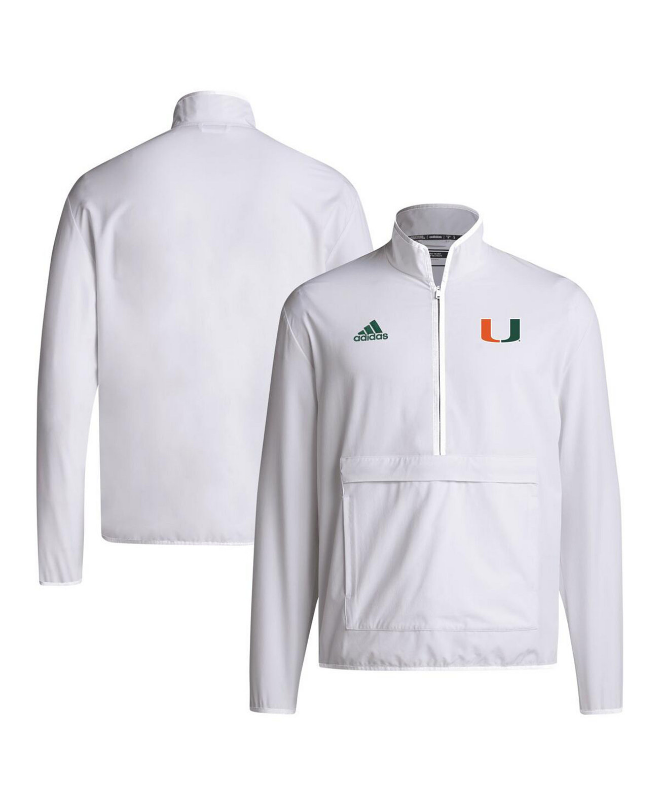 Мужской полукомбинезон Adidas Miami Hurricanes с логотипом и застежкой-молнией Adidas