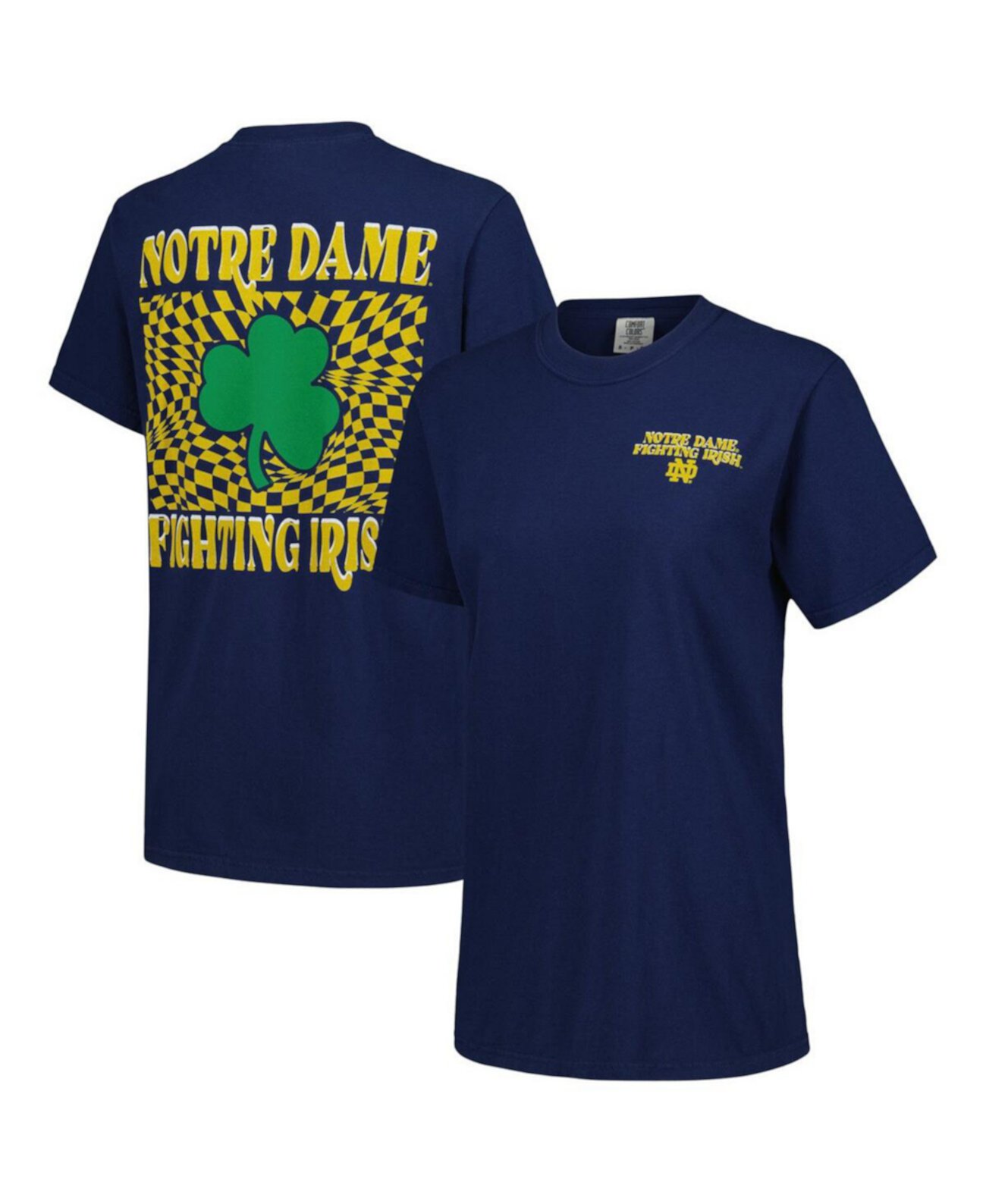 Женская футболка с графикой Navy Notre Dame Fighting Irish, 100% хлопок Image One