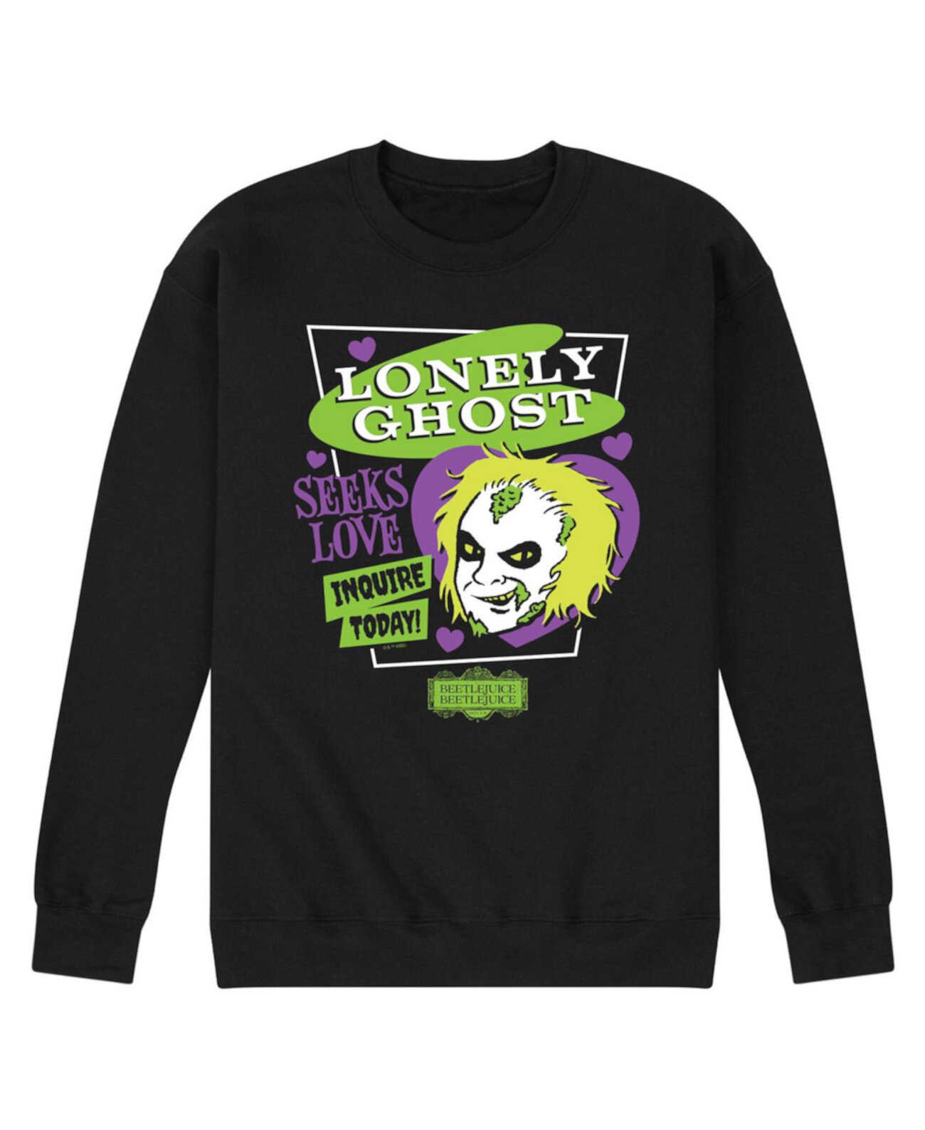 Мужская Футболка AIRWAVES Beetlejuice Lonely Ghost Crew Fleece AIRWAVES