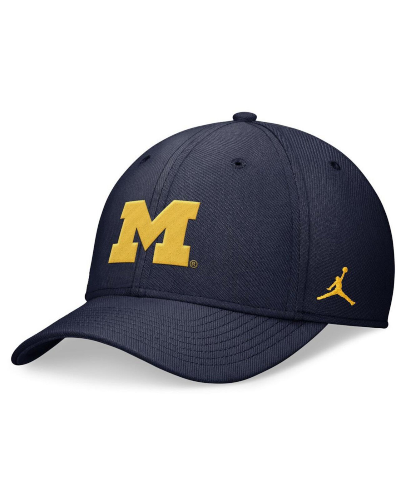 Мужская фуражка Michigan Wolverines 2024 On-Field Swoosh, материал: 98% полиэстер, 2% спандекс Jordan