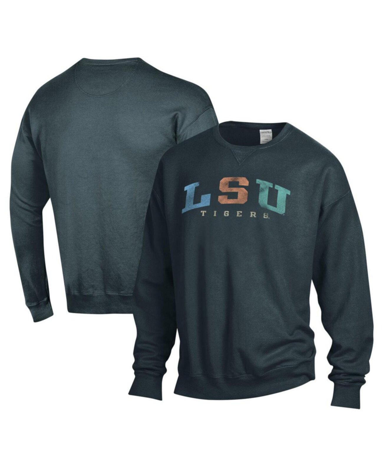  Джерси Comfortwash Серый LSU Tigers Oversized Pullover Sweatshirt Comfortwash