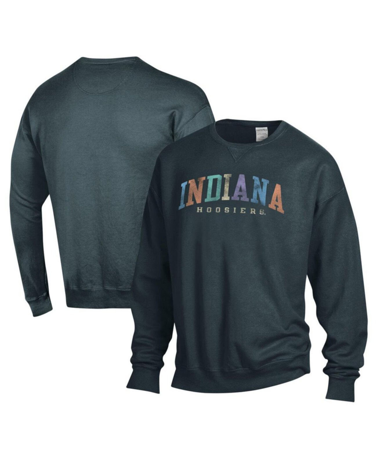 Серое худи для мужчин и женщин Indiana Hoosiers Oversized с длинным рукавом Comfortwash