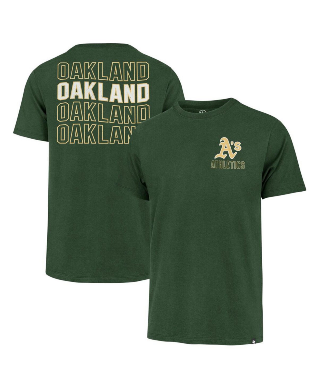 Мужская Джерси '47 Brand Green Oakland Athletics Hang Back Franklin '47 Brand