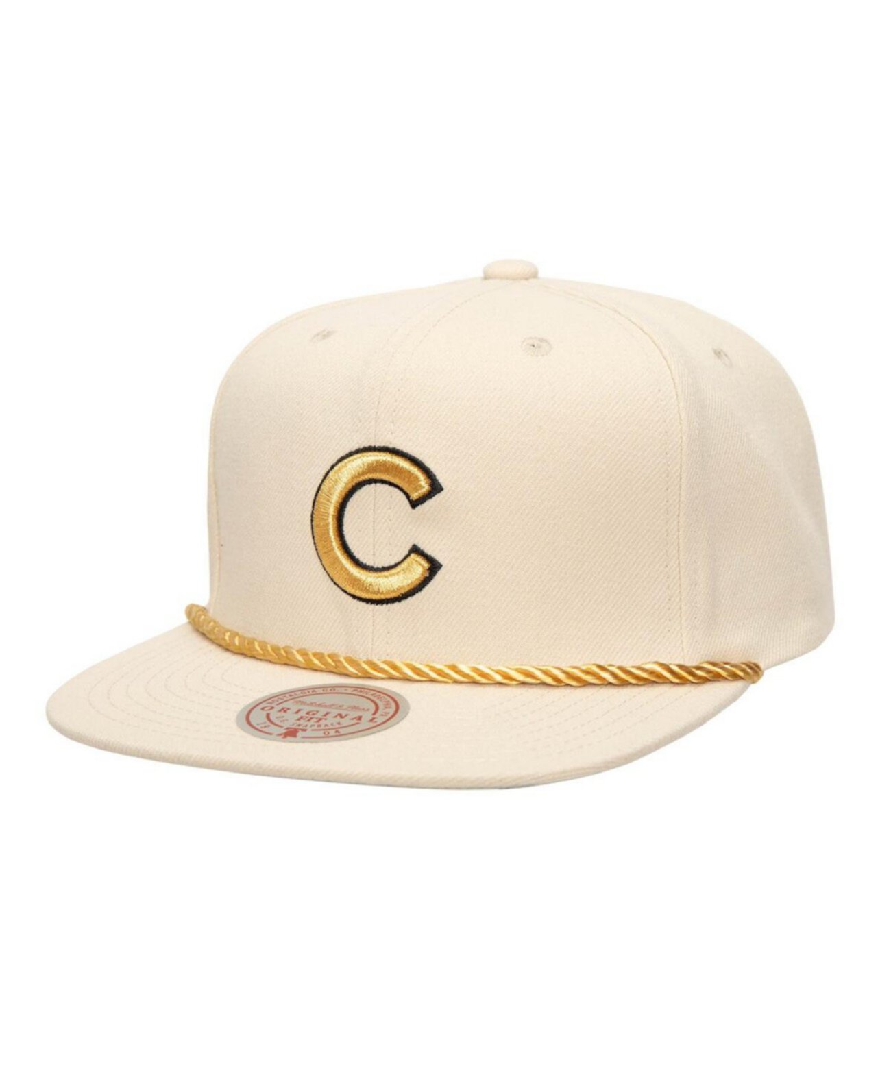 Бейсболка Mitchell & Ness Men's Cream Chicago Cubs Golden Ivory Mitchell & Ness