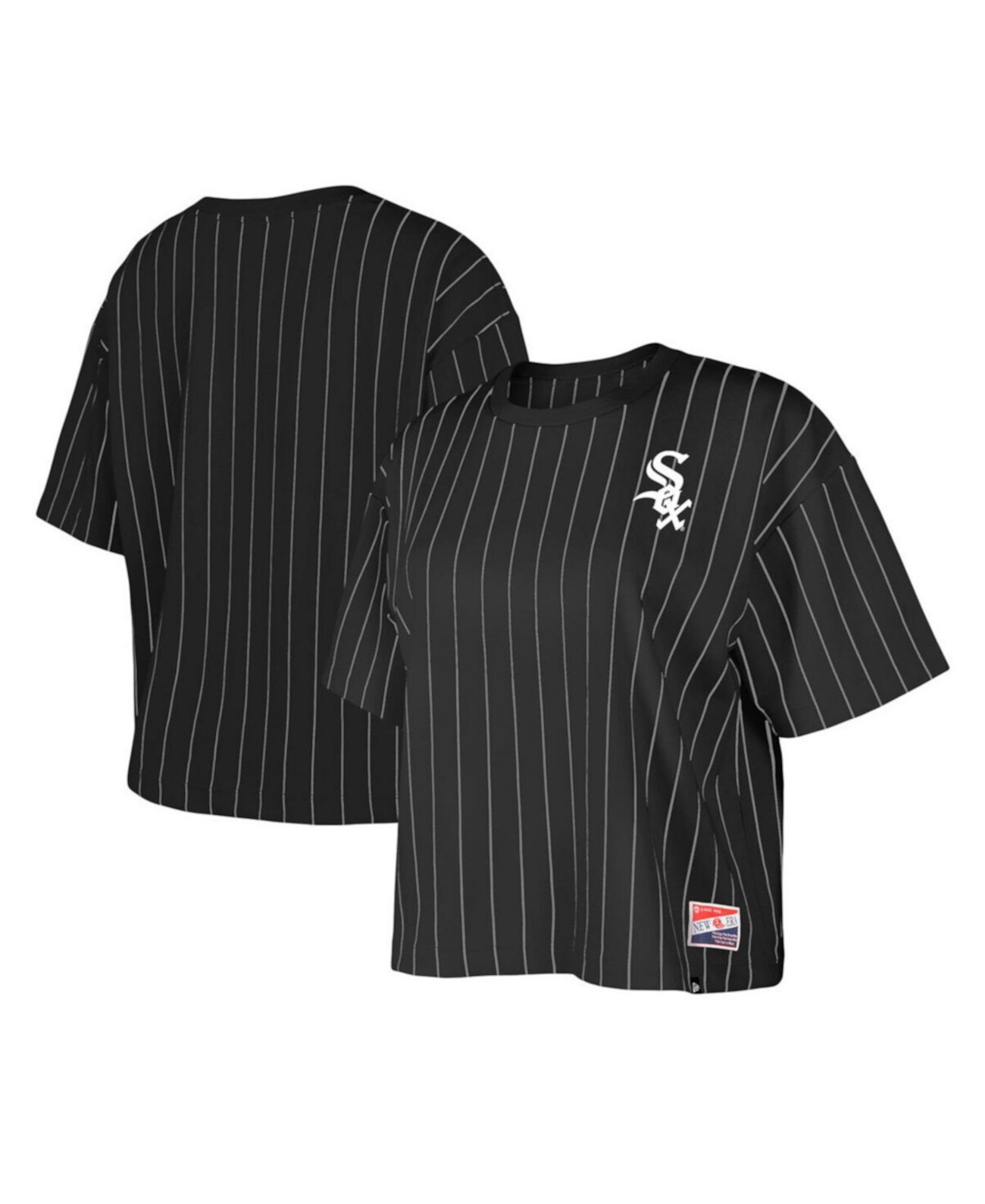 Футболка New Era с принтом Chicago White Sox, черная, короткий рукав, 63% хлопок New Era