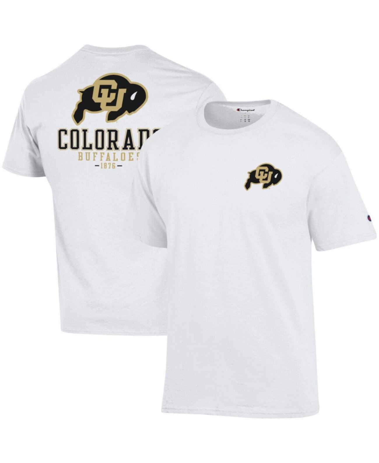 Мужская Джерси Champion White Colorado Buffaloes Team Stack 2-Hit Champion