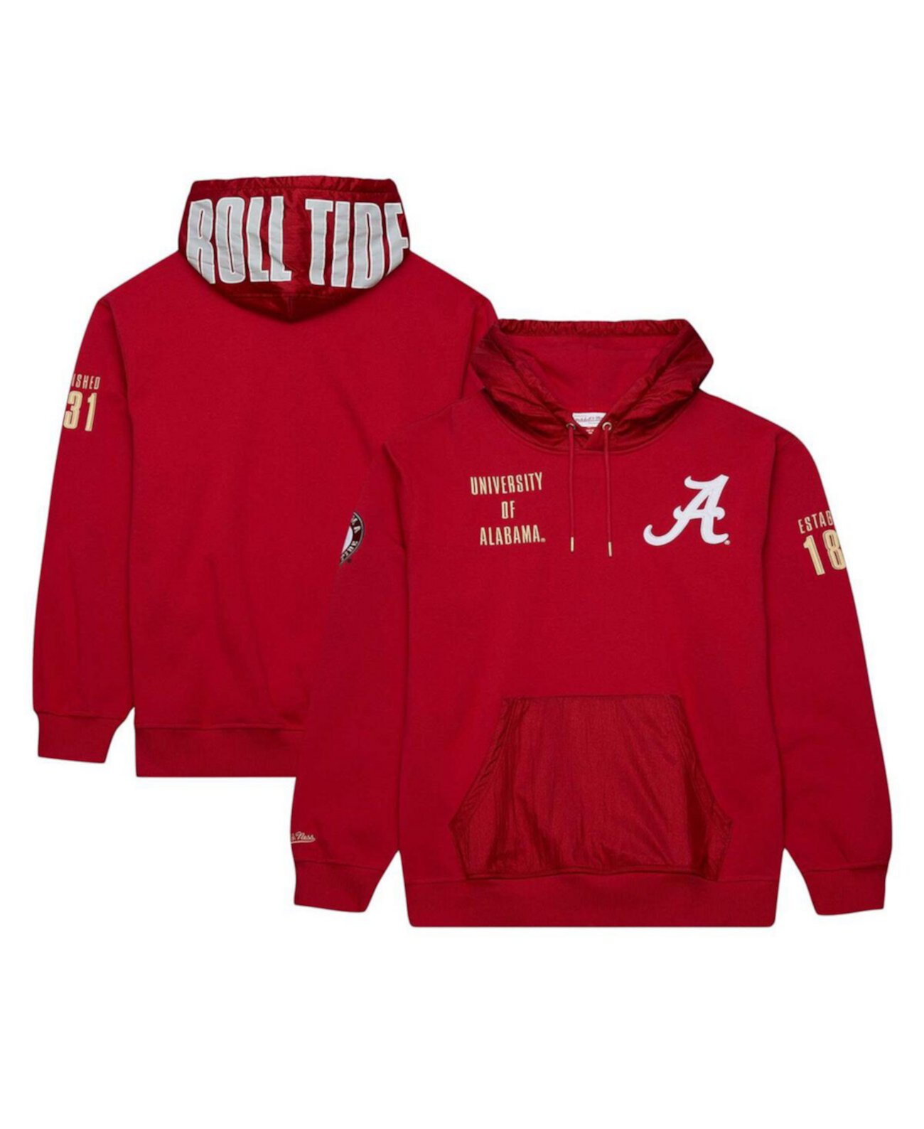 Мужское Худи Mitchell & Ness Alabama Crimson Tide Team OG 2.0 Mitchell & Ness