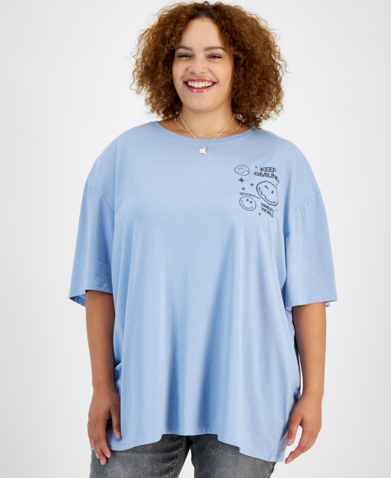 Женская Футболка Grayson Threads, The Label Trendy Plus Size Keep Smiling Grayson Threads, The Label