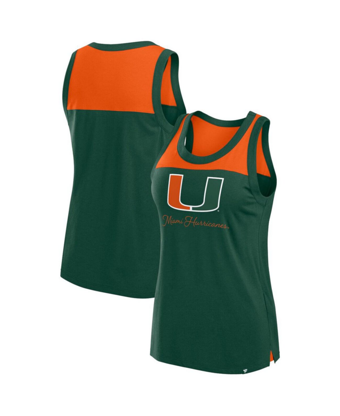 Женская безрукавка Miami Hurricanes Crosley Colorblock из хлопка и полиэстера Fanatics