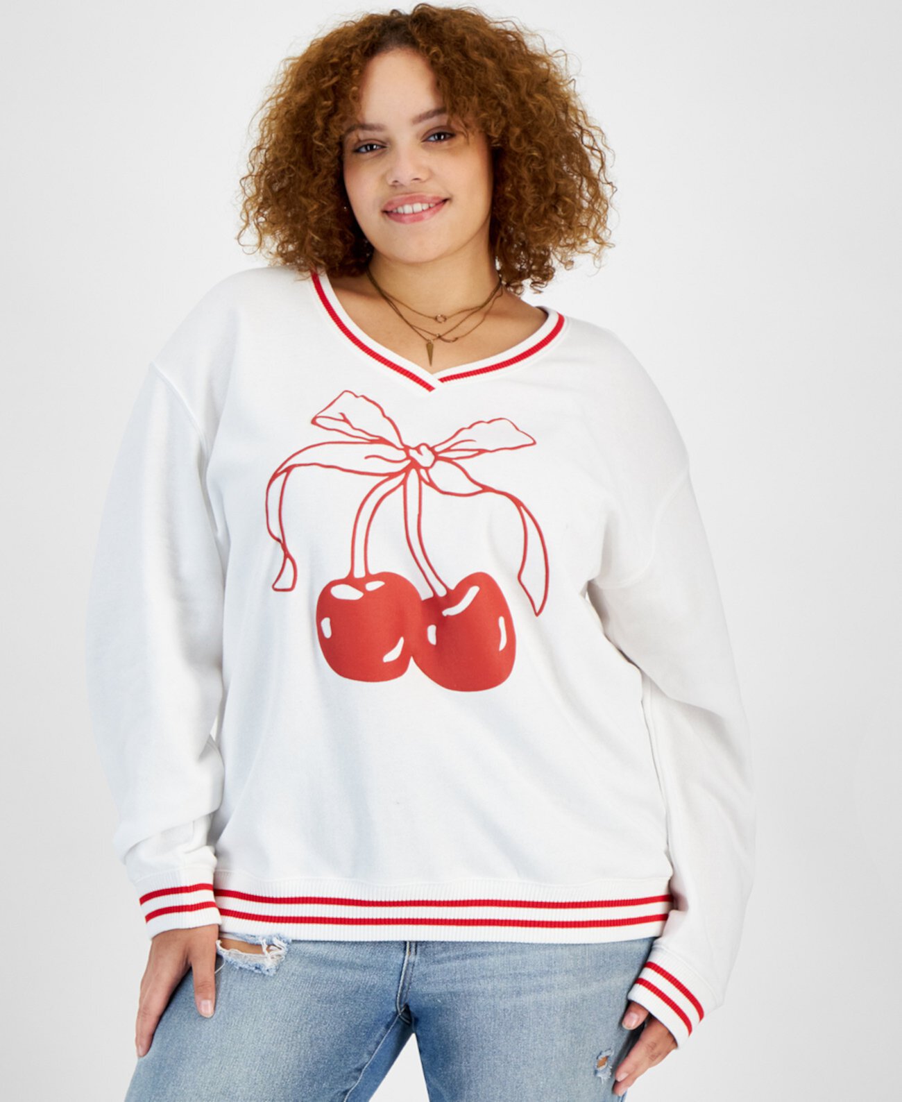 Женская Толстовка Love Tribe Trendy Plus Size Cherry Love Tribe