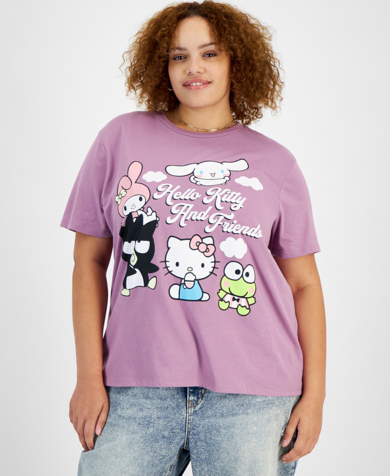 Женская Футболка Love Tribe Trendy Plus Size Hello Kitty Love Tribe