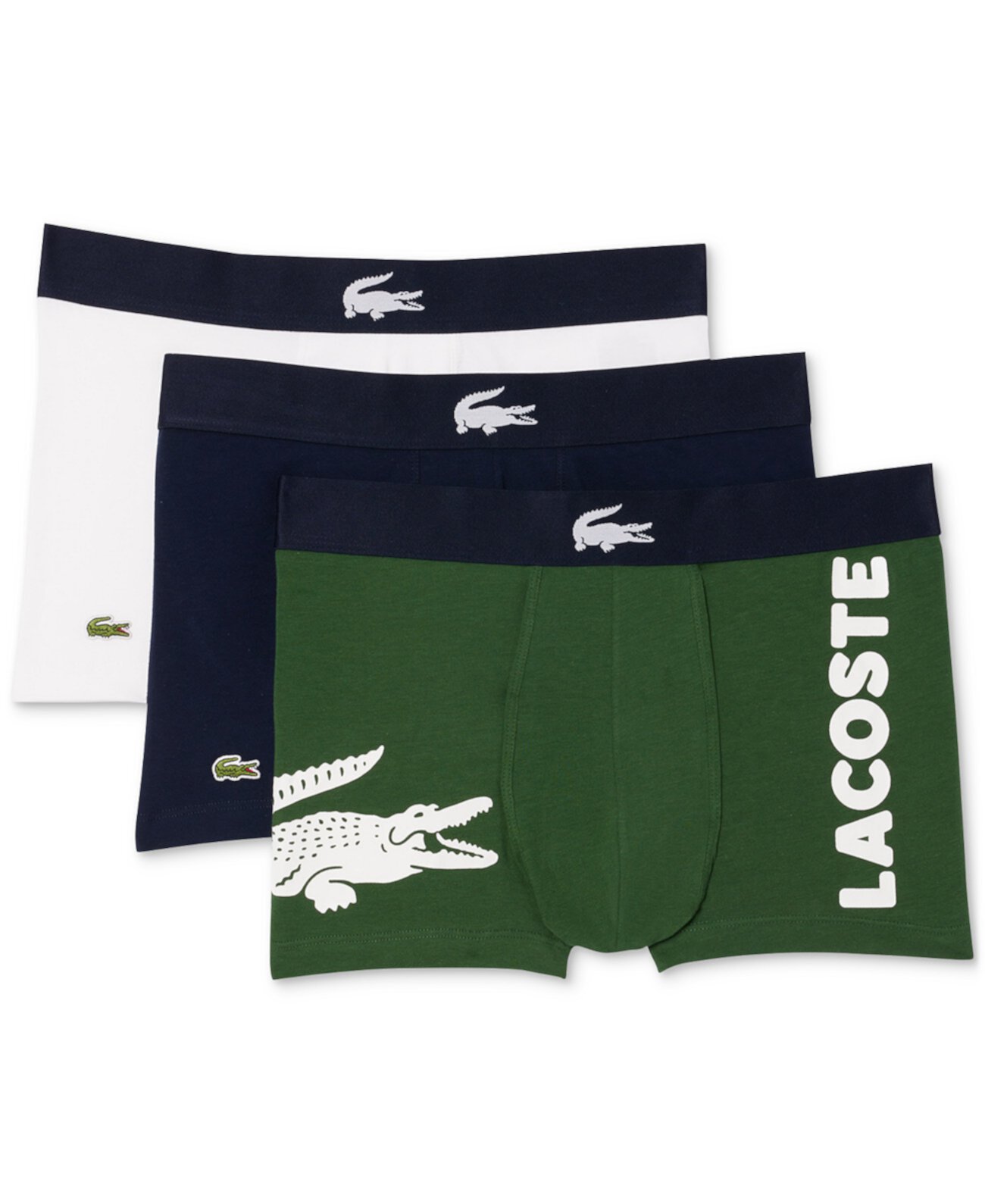 Мужские плавки Lacoste с крупным логотипом крокодила, 3 штуки, классическая посадка Lacoste