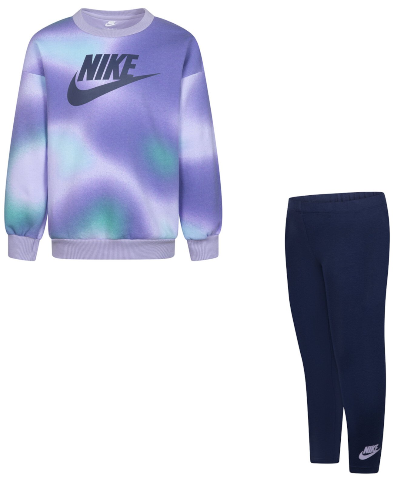 Девочки Детские комплекты одежды Nike Solarized Crewneck Top & Leggings, 2-Piece Set Nike