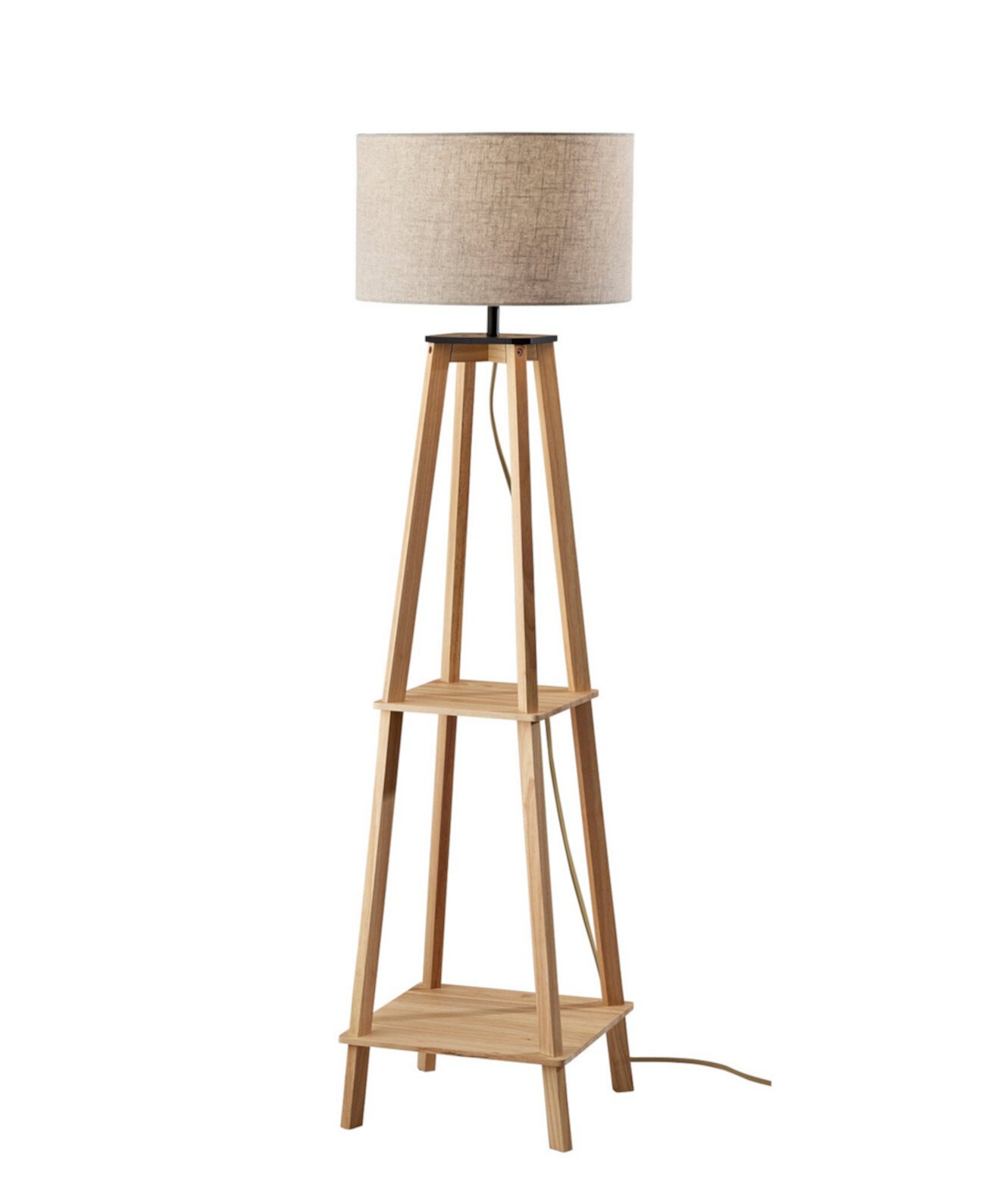 59.75" Wood Kirby Shelf Floor Lamp Adesso