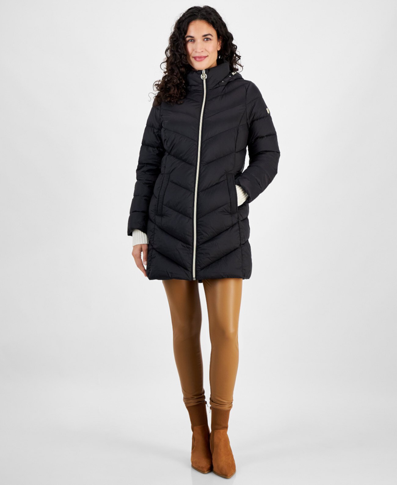 Женская Пуховик Michael Kors Hooded Packable Michael Kors