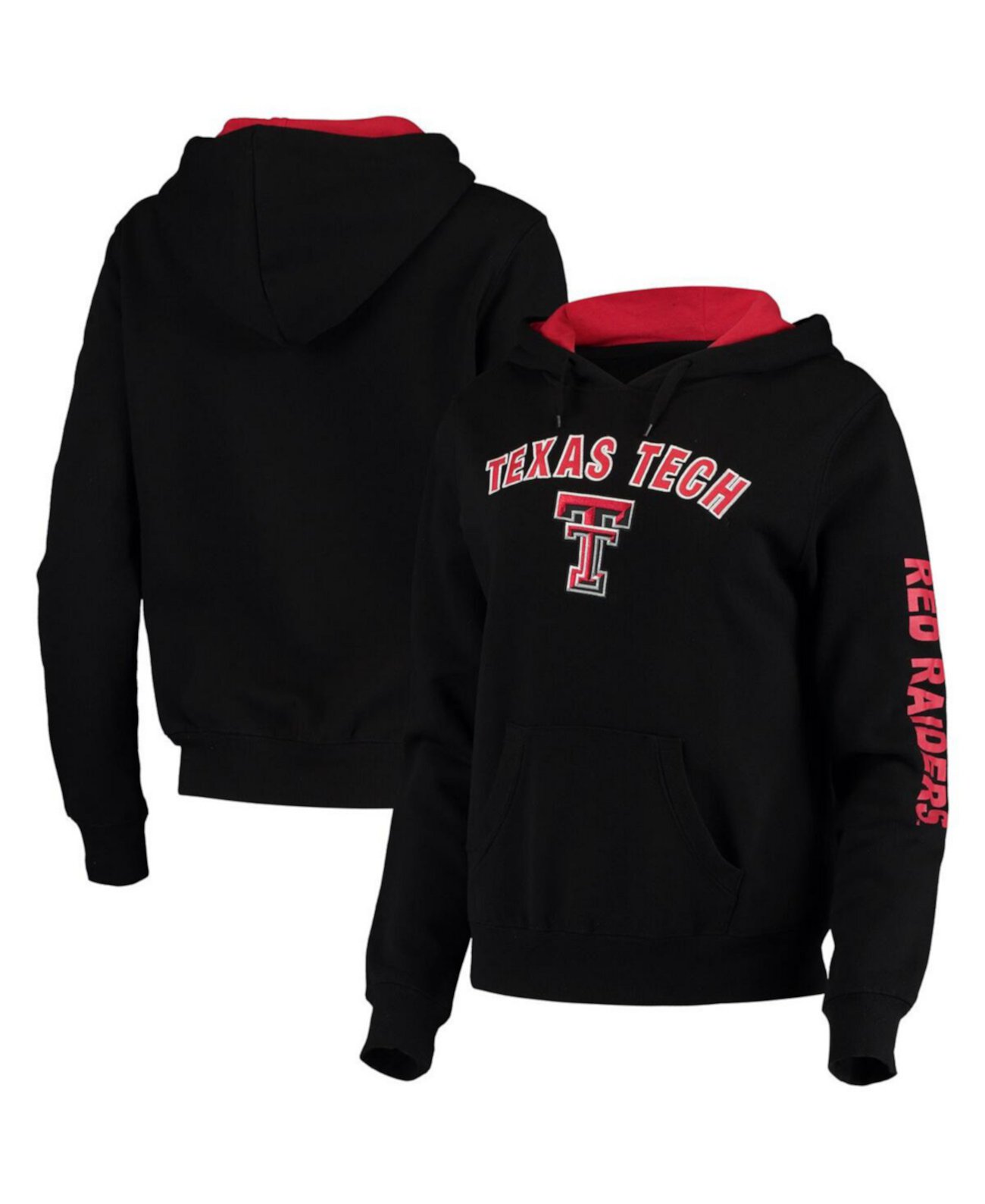 Женское худи Texas Tech Red Raiders Loud and Proud с начесом, черное Colosseum