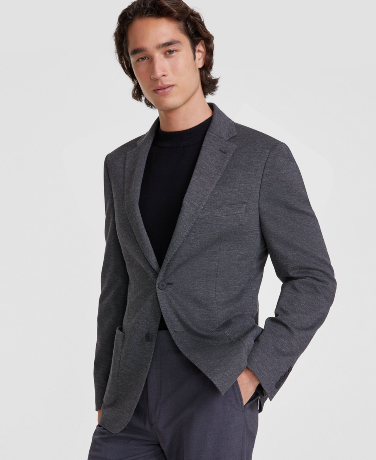 Мужской Блейзер Calvin Klein Slim-Fit Solid Knit Calvin Klein