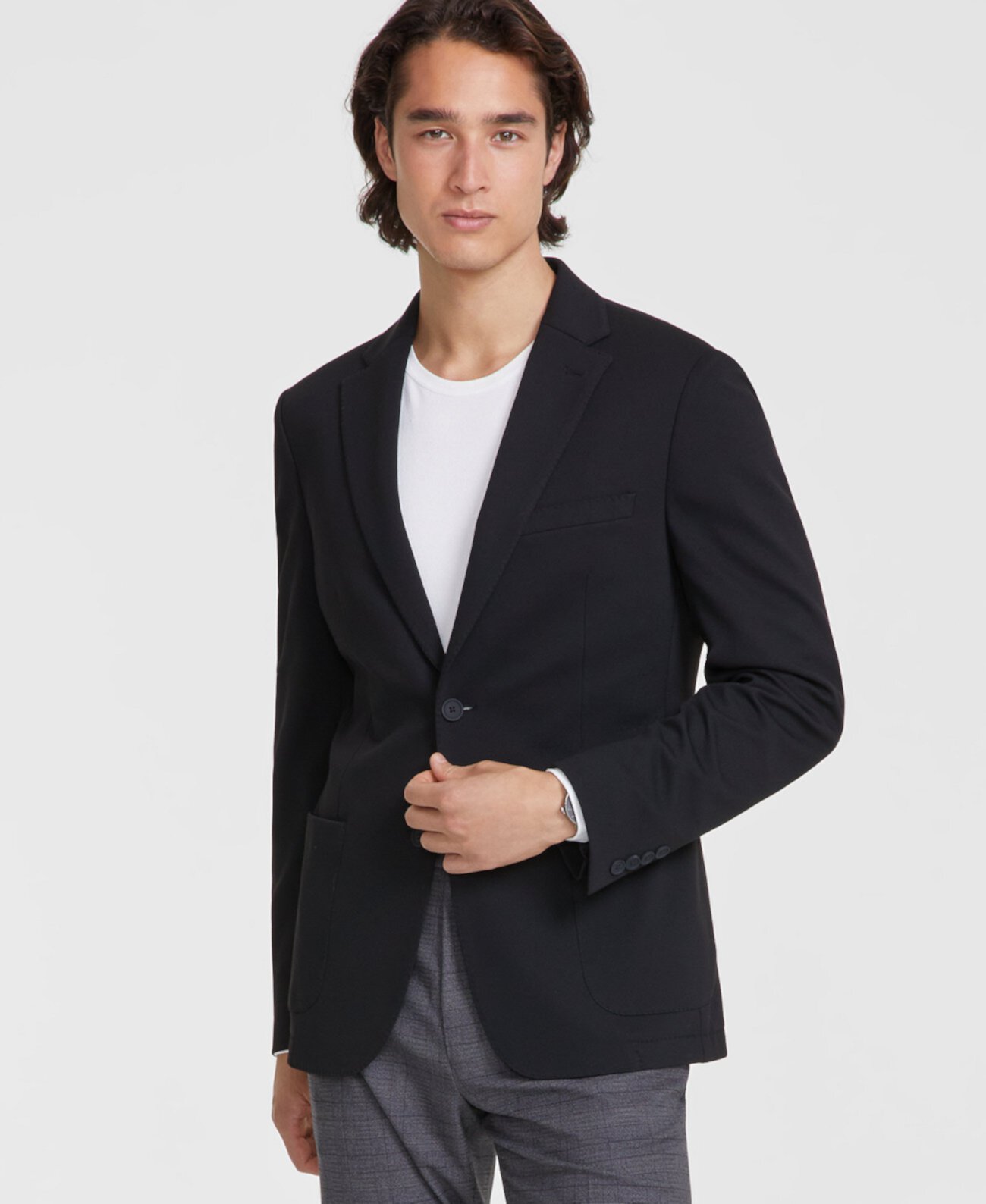 Мужской Блейзер Calvin Klein Slim-Fit Solid Knit Calvin Klein