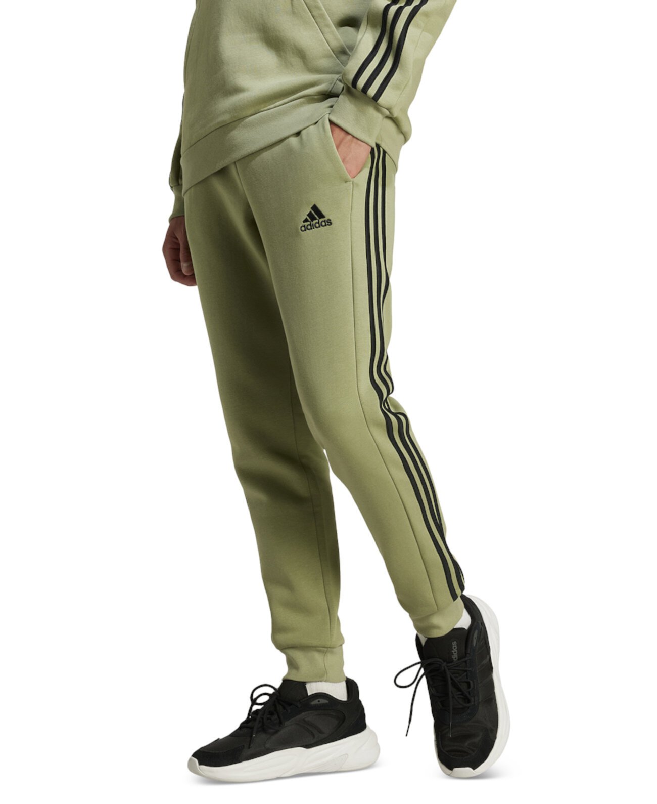 Мужские Джоггеры Adidas Three-Stripe Fleece Logo Adidas