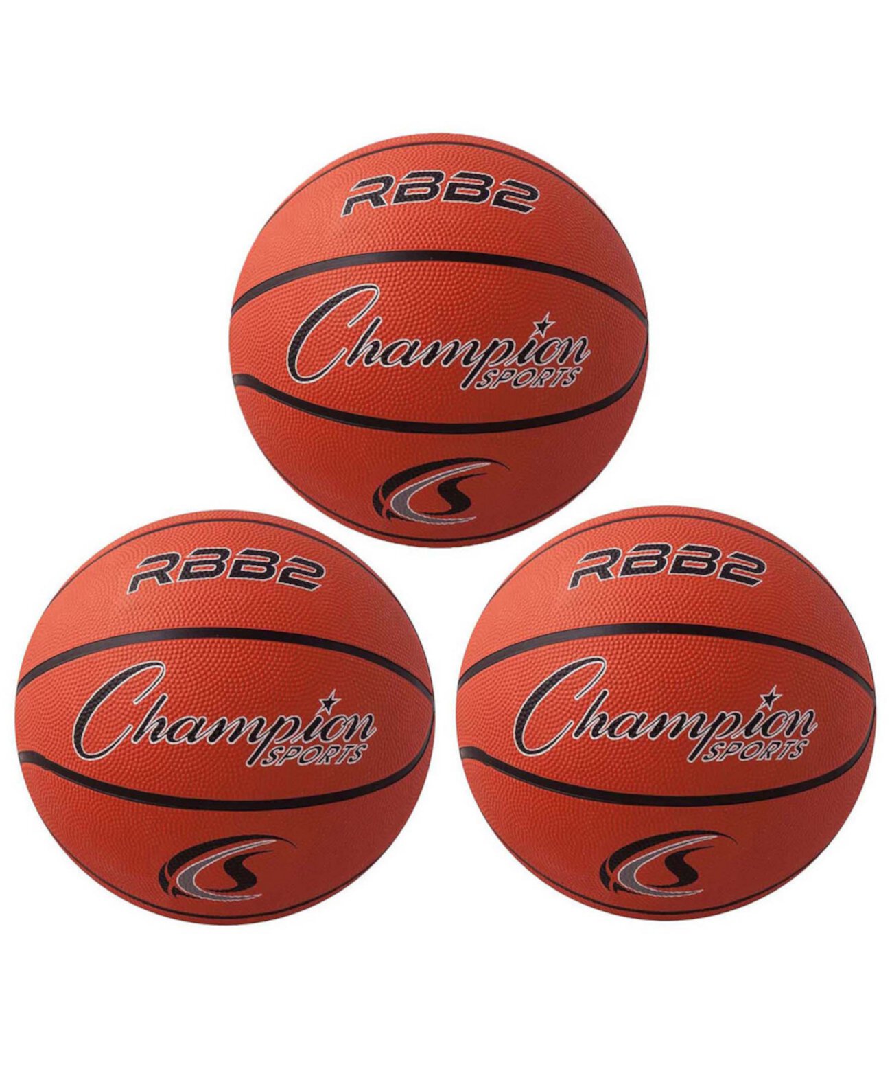 Мячи для баскетбола Champion Sports Junior Rubber Basketball, набор из 3 штук Champion Sports