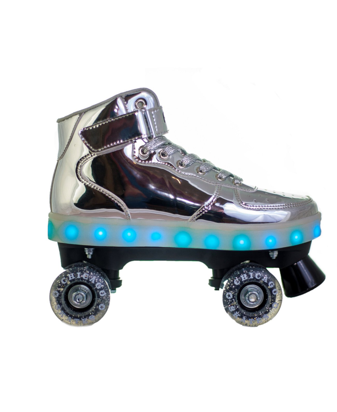 Коньки Chicago Pulse LED Light Up Quad, Серебряный - Размер J13 Chicago Skates