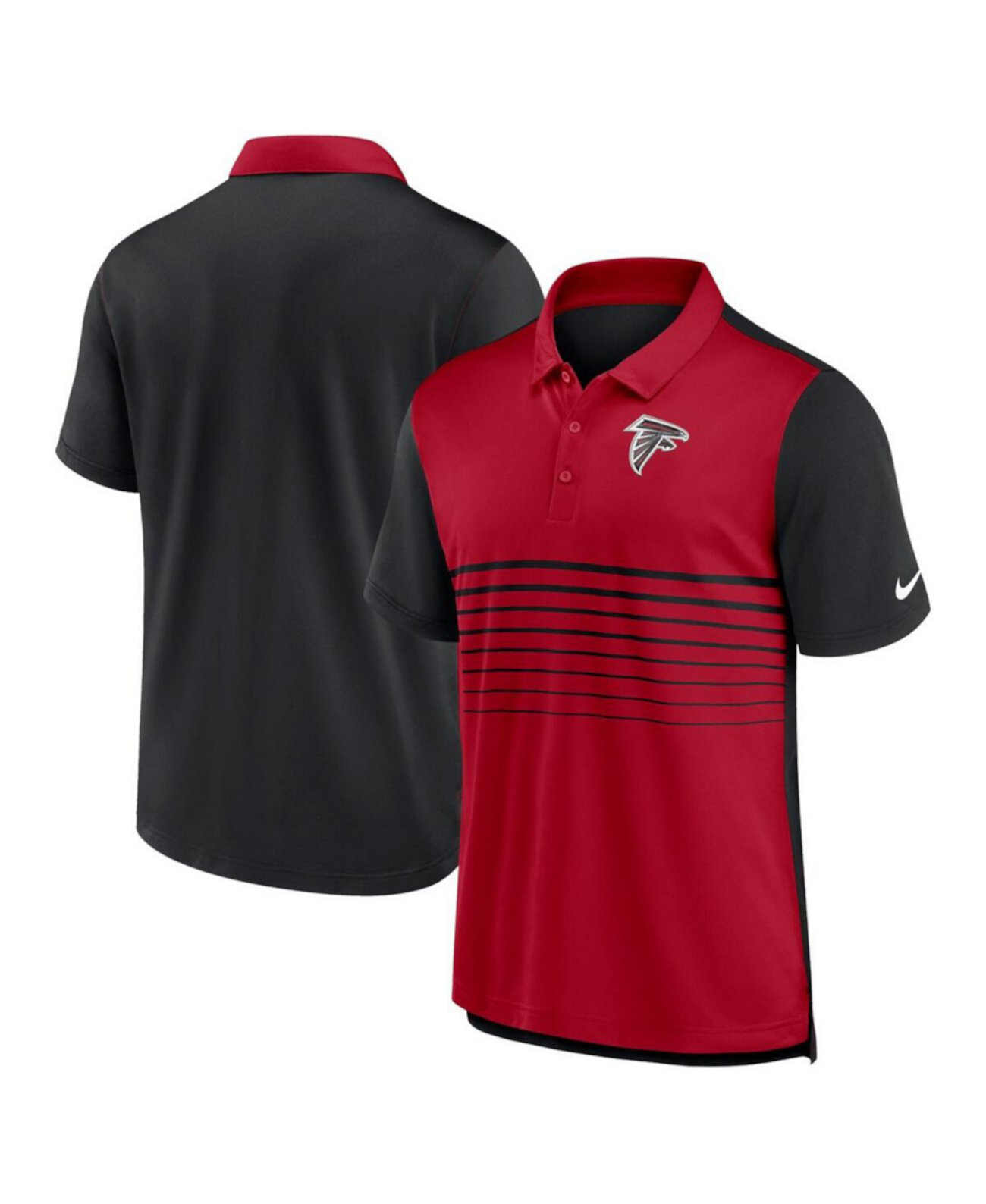 Мужская черно-красная футболка-поло Nike Atlanta Falcons с технологией Dri-FIT Nike