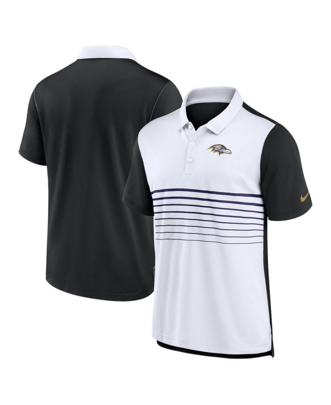 Мужская черно-белая футболка поло Baltimore Ravens с технологией Dri-FIT от Nike Nike