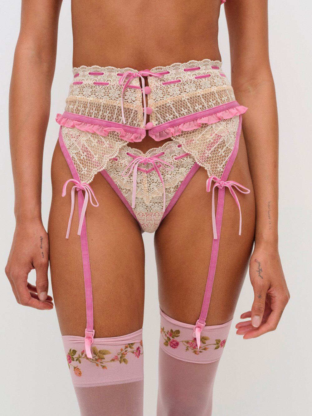 Женское Сексуальное белье for LOVE & LEMONS Dauphine Garter Belt For LOVE & LEMONS