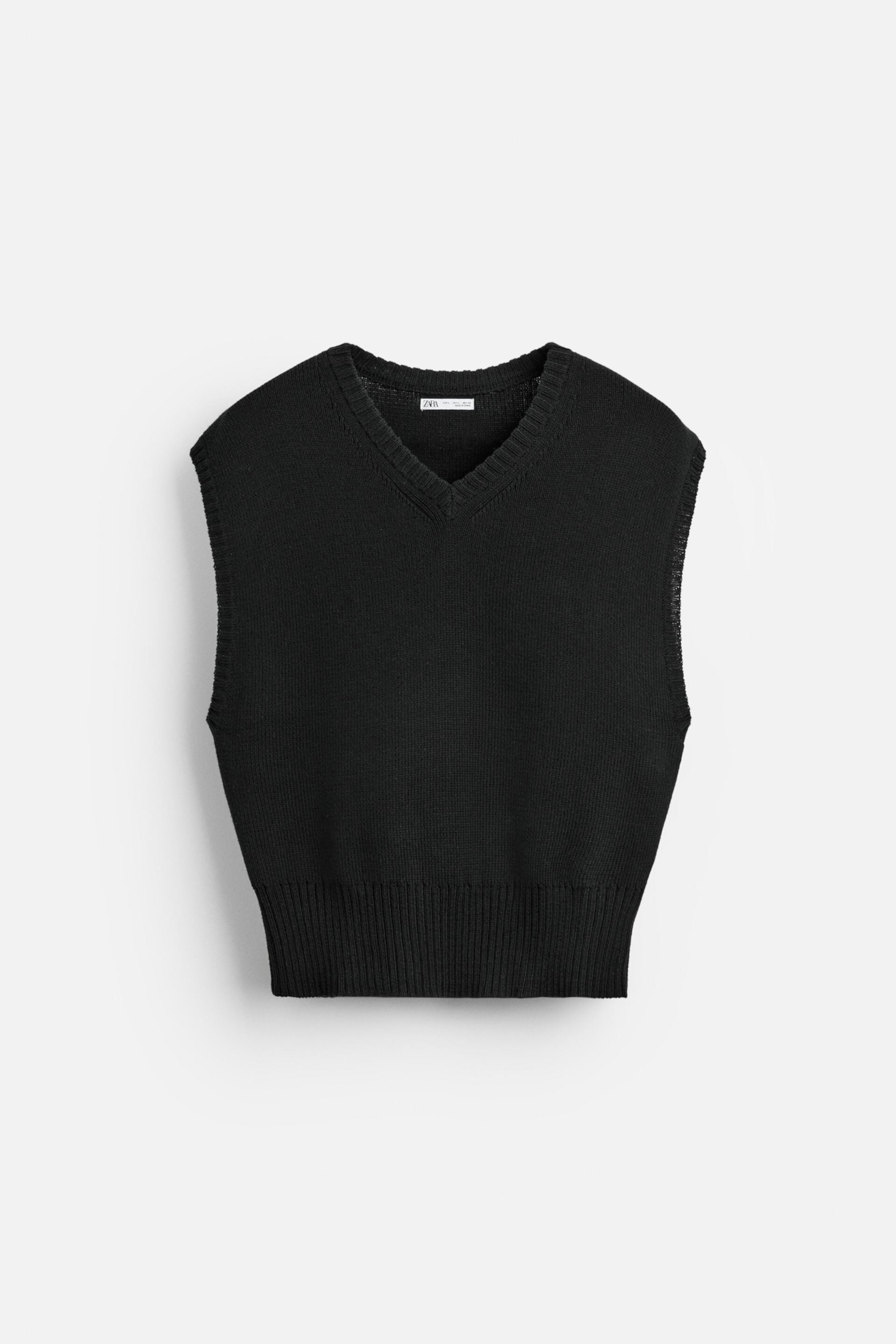 Женский Жилет Zara CROPPED FIT KNIT VEST Zara