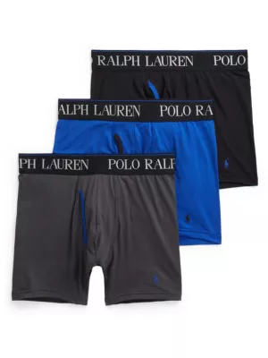 Унисекс Трусы Polo Ralph Lauren 3-Pack 4D Flex Boxer Briefs Polo Ralph Lauren