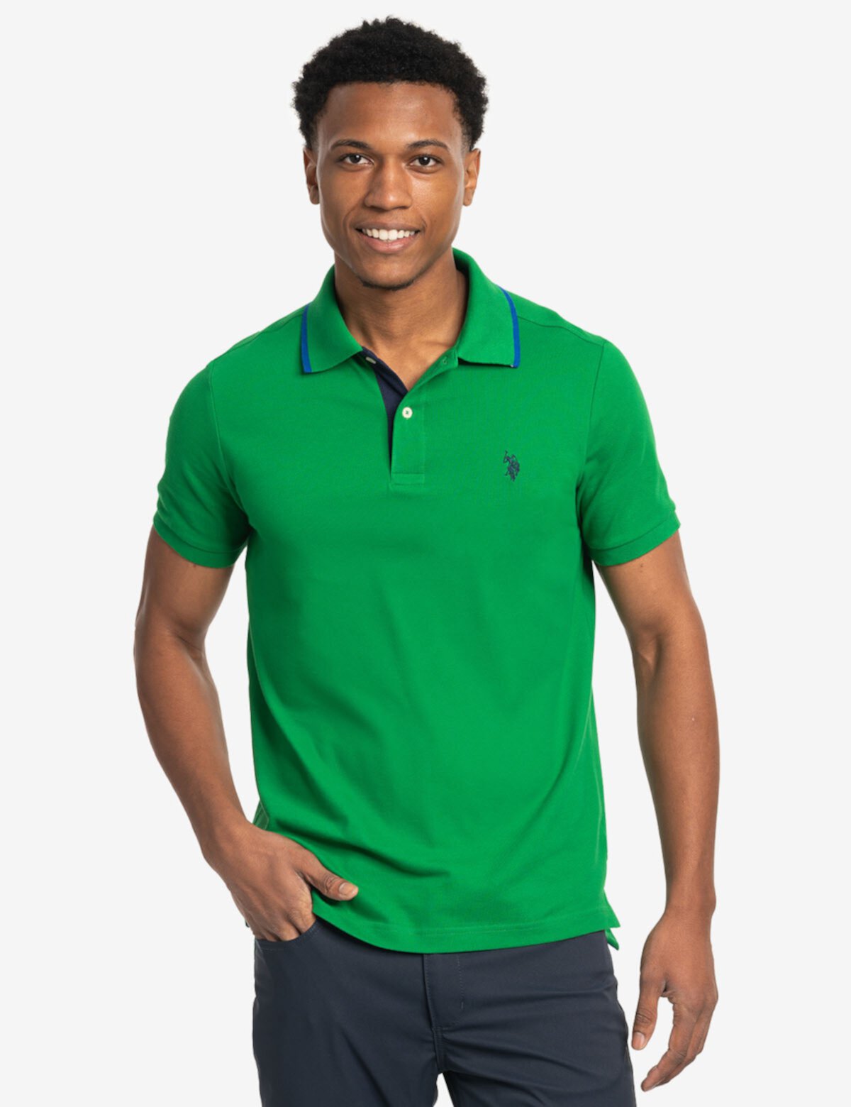 Мужская Поло рубашки U.S. POLO ASSN. SLIM FIT STRETCH SOLID PIQUE U.S. POLO ASSN.