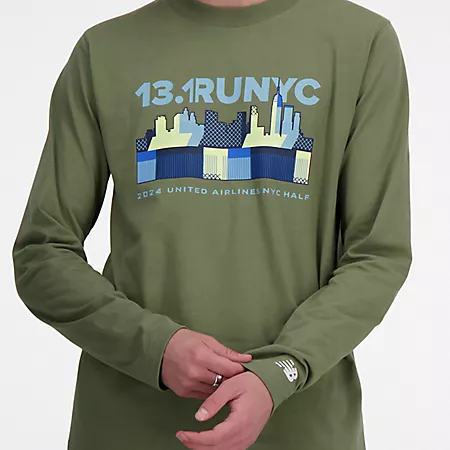 Мужская Футболка New Balance United Airlines NYC Half Graphic Long Sleeve New Balance