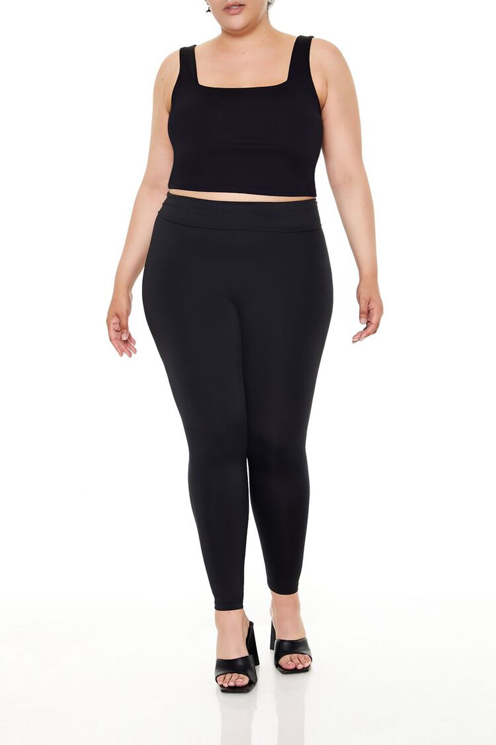 Plus Size Foldover Leggings FOREVER21