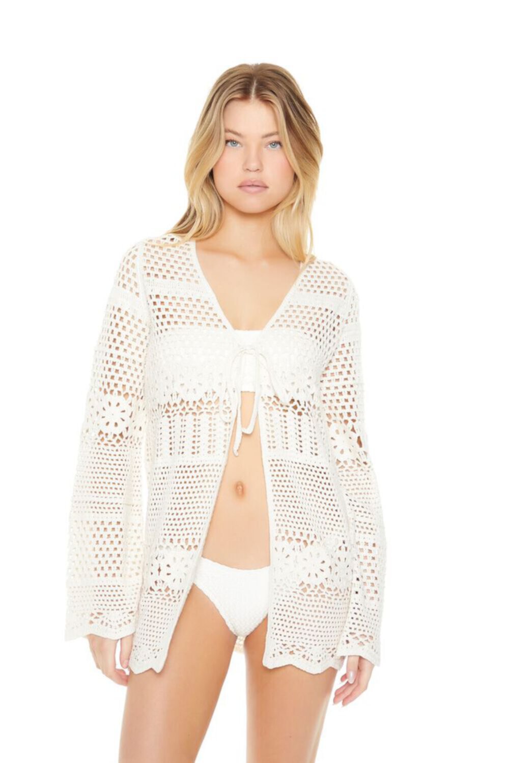 Женское Кимоно FOREVER21 Crochet Swim Cover-Up FOREVER21