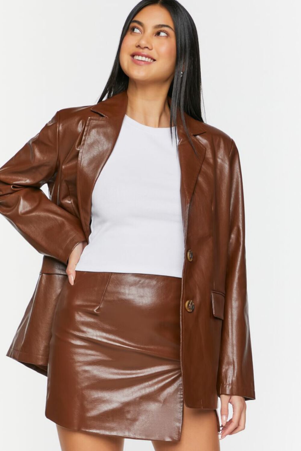 Женская Юбка мини FOREVER21 Faux Leather FOREVER21