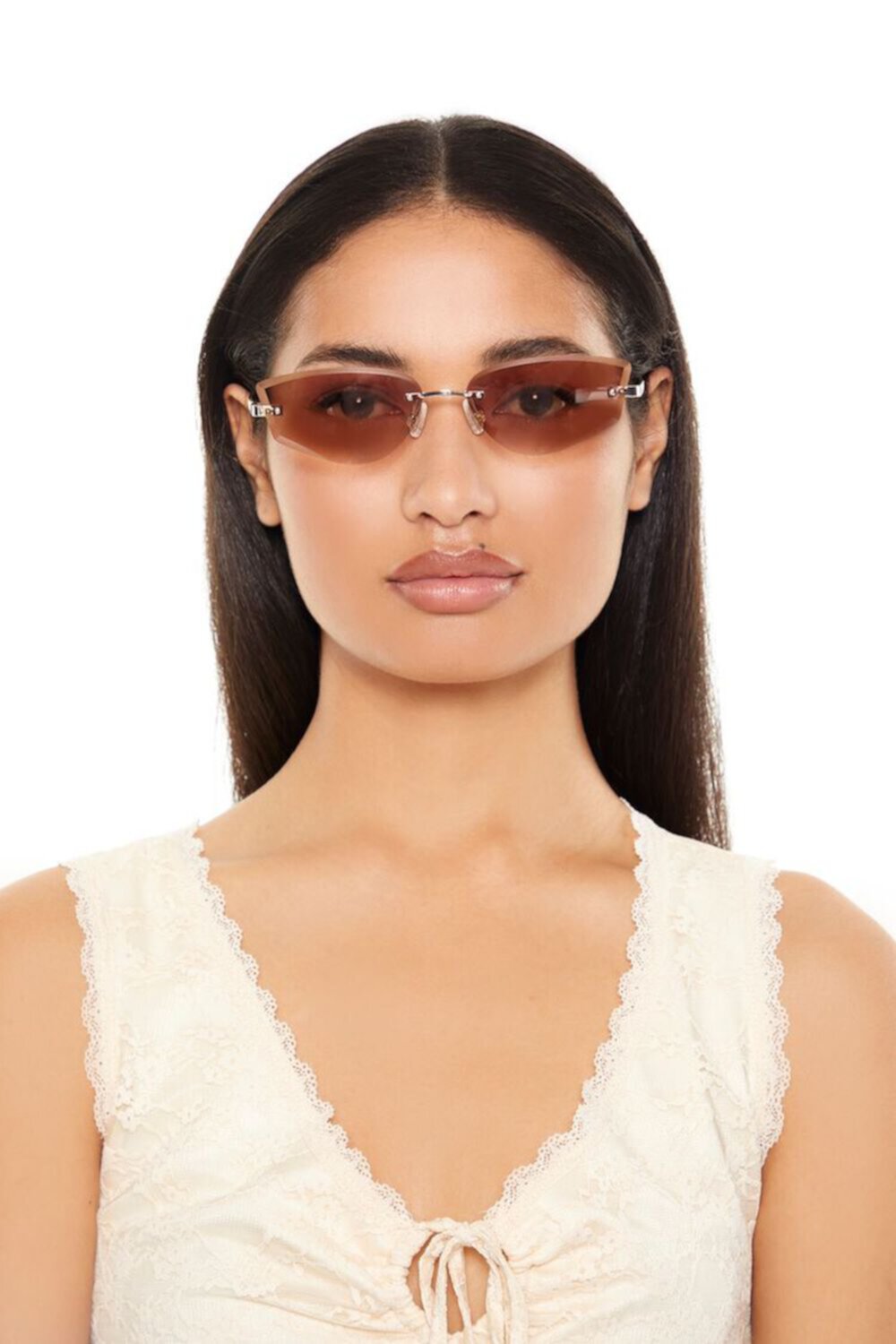 Солнцезащитные очки FOREVER21 Rimless Cat-Eye FOREVER21